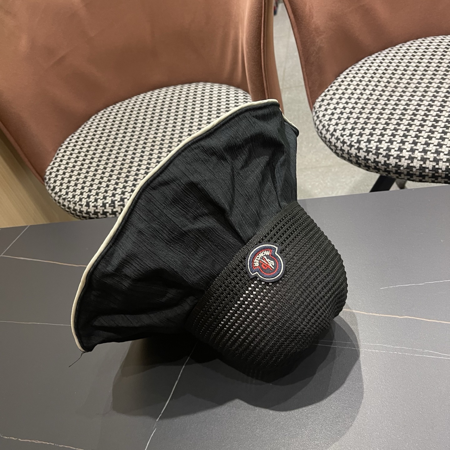 MONCLER（蒙口）夏季大檐蝴蝶结渔夫帽女防紫外线防晒遮阳帽优雅百搭盆帽