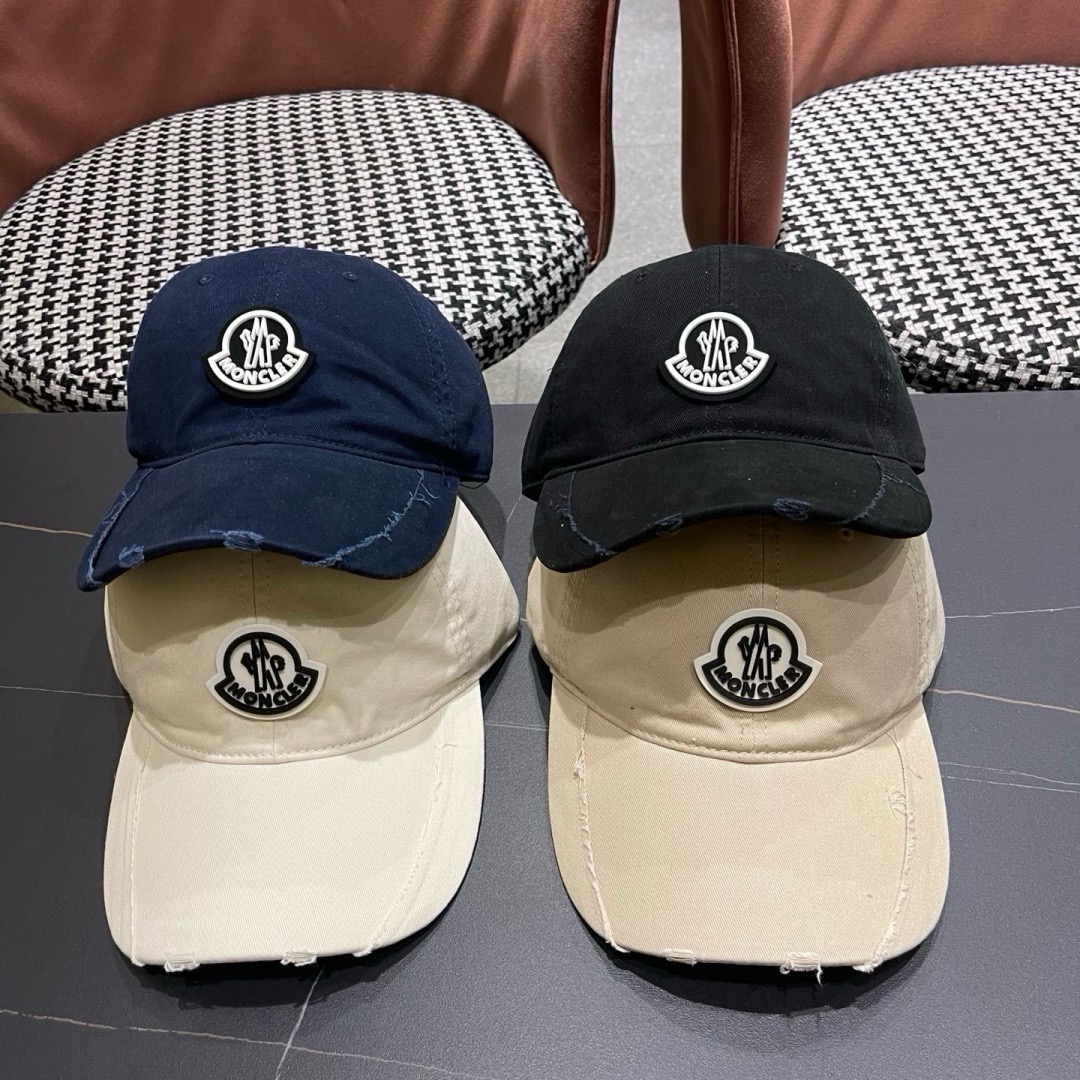 春夏新款 蒙口MONCLER 新款棒球帽，年轻时尚潮人穿搭色系，视觉效果超强，好看有质感！