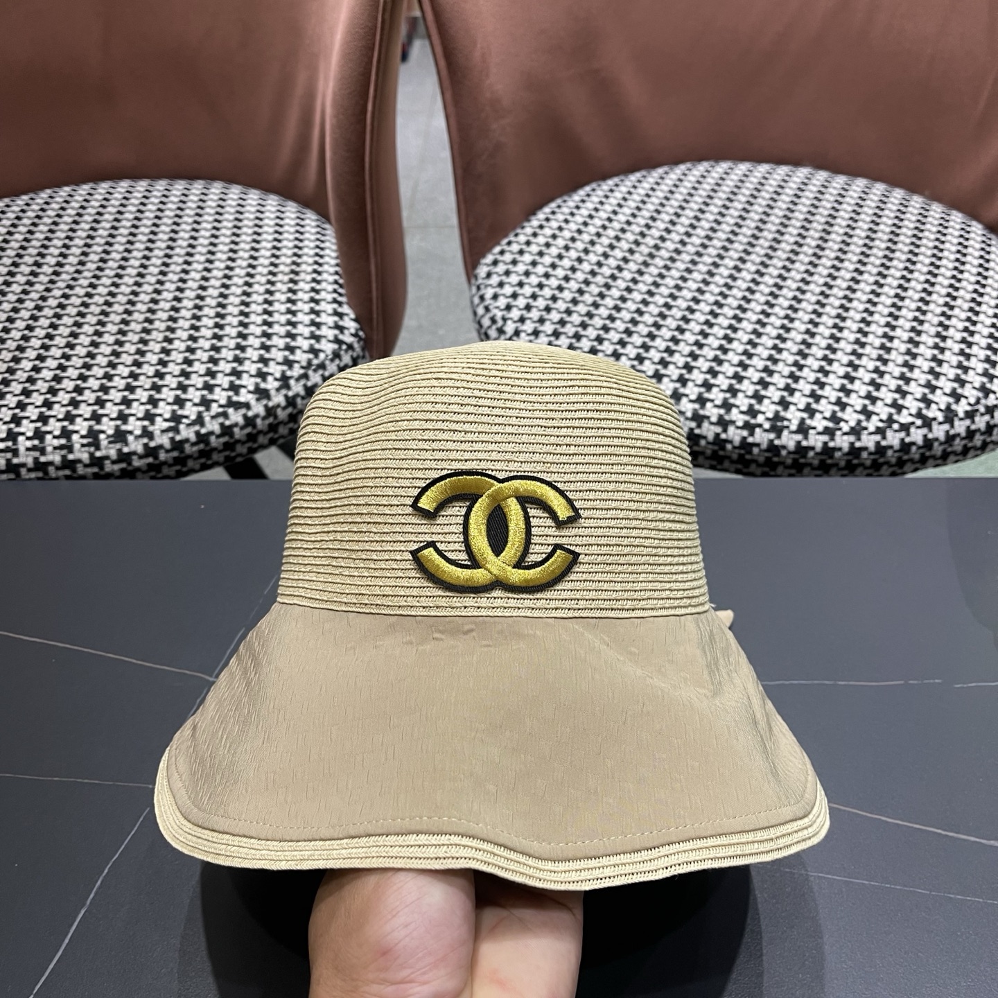 CHANEL 香奈儿早春新蝴蝶结遮阳渔夫帽， 女百搭韩版时尚草帽潮精致純也格质量超赞
