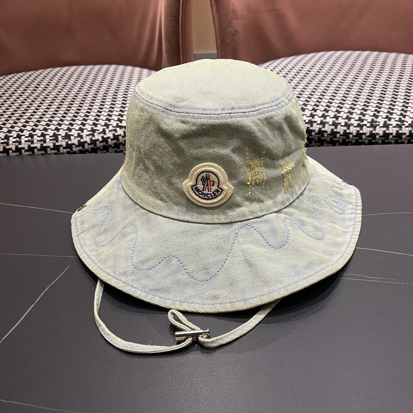 春夏新款 蒙口MONCLER日系品脸小登山帽女遮阳防晒渔夫帽大头围户外大帽檐西部牛仔帽子
