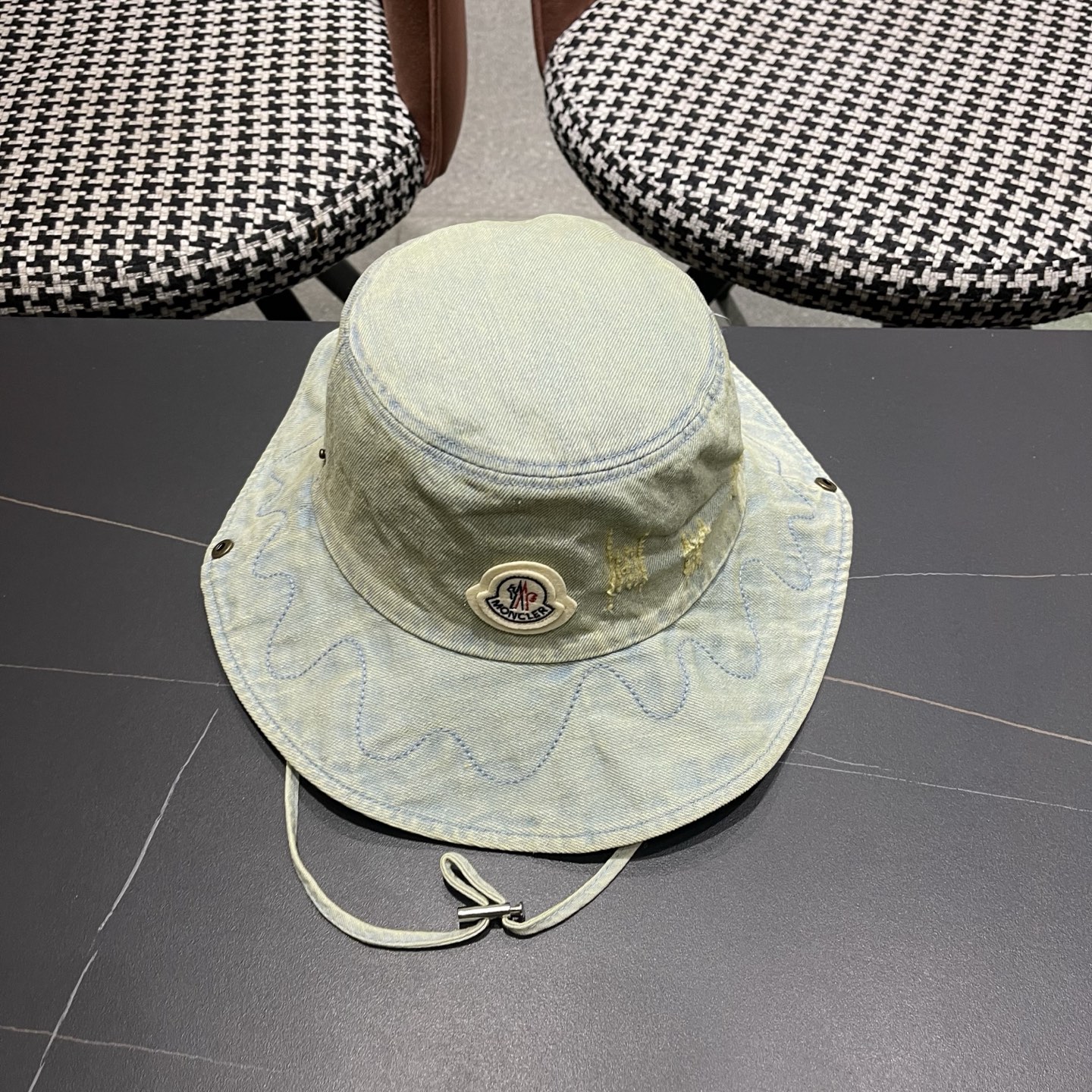 春夏新款 蒙口MONCLER日系品脸小登山帽女遮阳防晒渔夫帽大头围户外大帽檐西部牛仔帽子