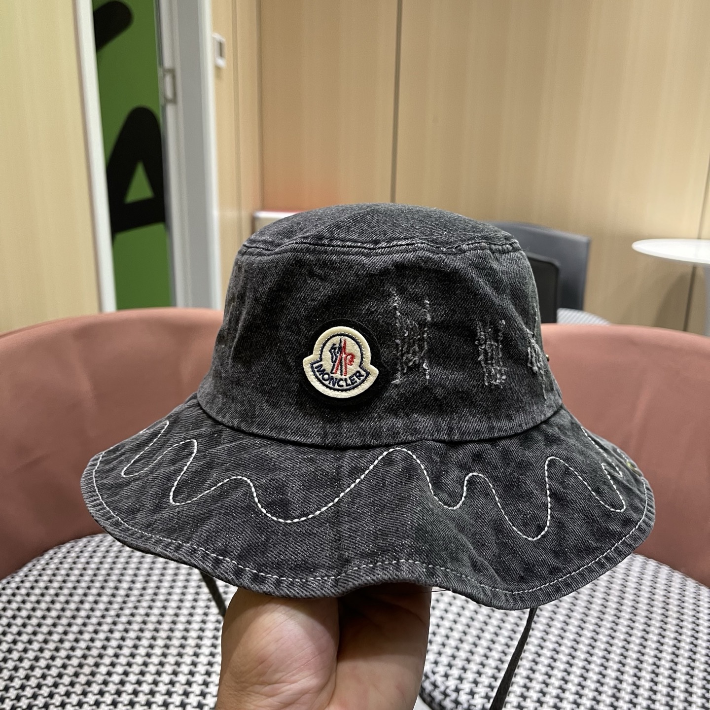 春夏新款 蒙口MONCLER日系品脸小登山帽女遮阳防晒渔夫帽大头围户外大帽檐西部牛仔帽子