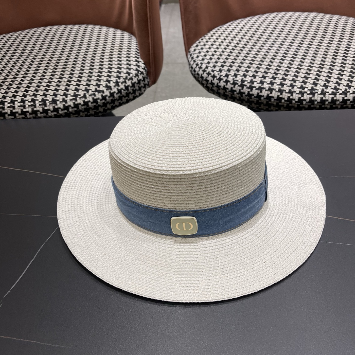 NO:742802,Dior Dior's new flat-top straw hat head circumference 57cm hat straw hat fisherman hat baseball cap, hat, dior, dior, espadrilles, hats19860909Dior迪奥新款平顶草帽 头围57cm帽子草帽渔夫帽棒球帽,帽子,dior,dior,espadrilles,hats,hat