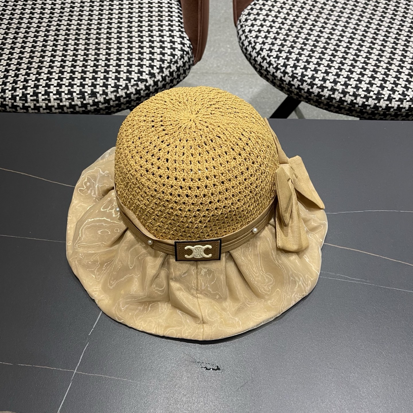 Celine 赛琳 帽子女夏季遮阳防晒防紫外线渔夫帽可收纳大檐遮脸太阳帽