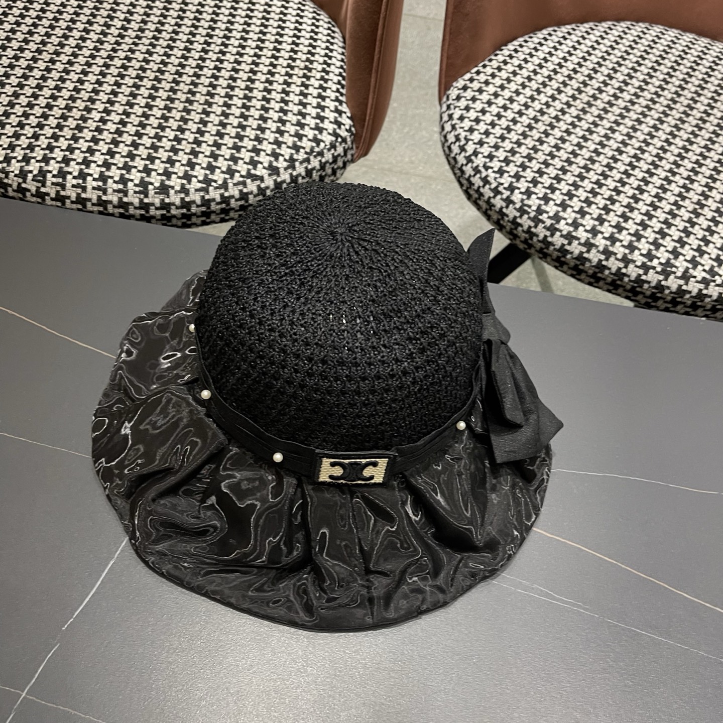 Celine 赛琳 帽子女夏季遮阳防晒防紫外线渔夫帽可收纳大檐遮脸太阳帽