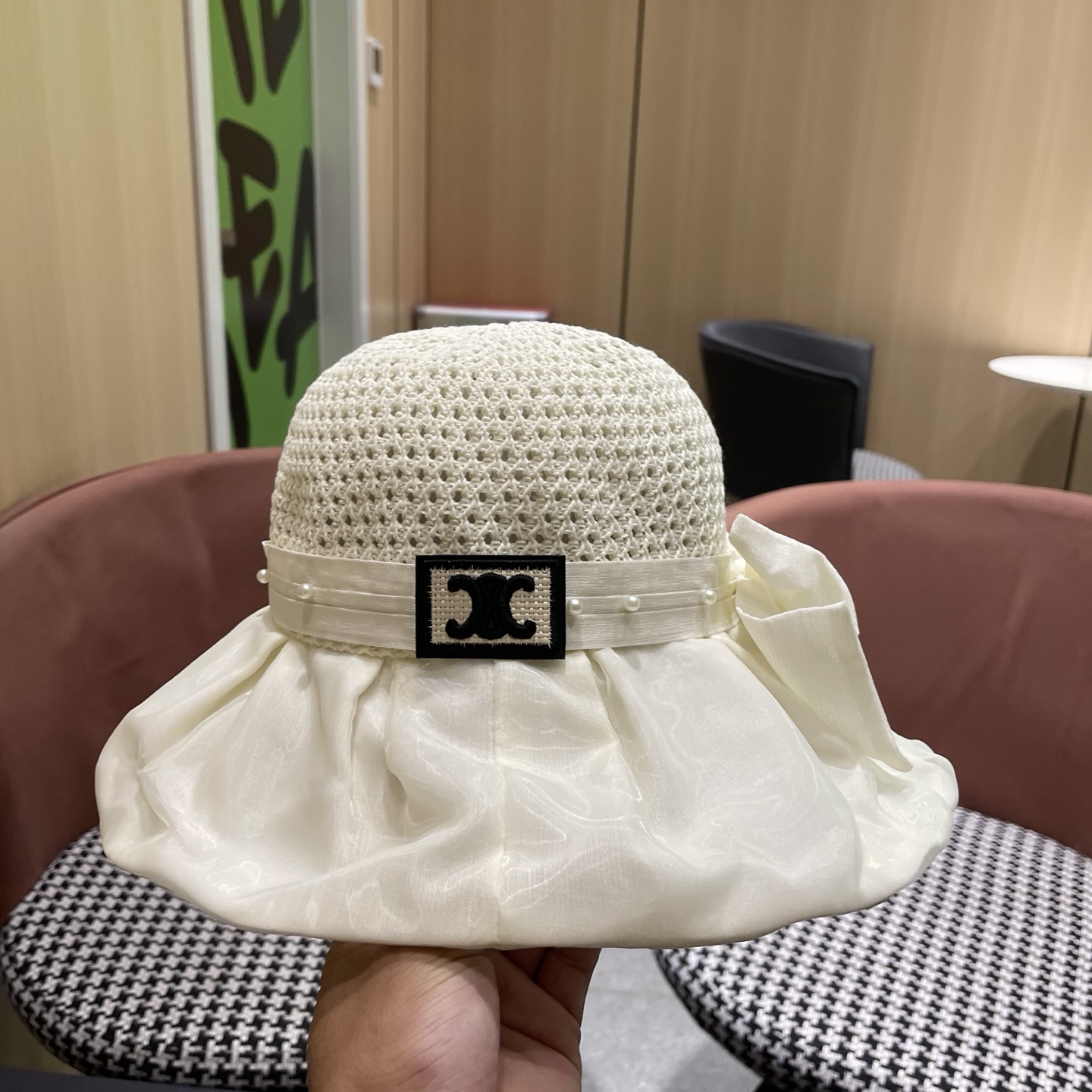 Celine 赛琳 帽子女夏季遮阳防晒防紫外线渔夫帽可收纳大檐遮脸太阳帽