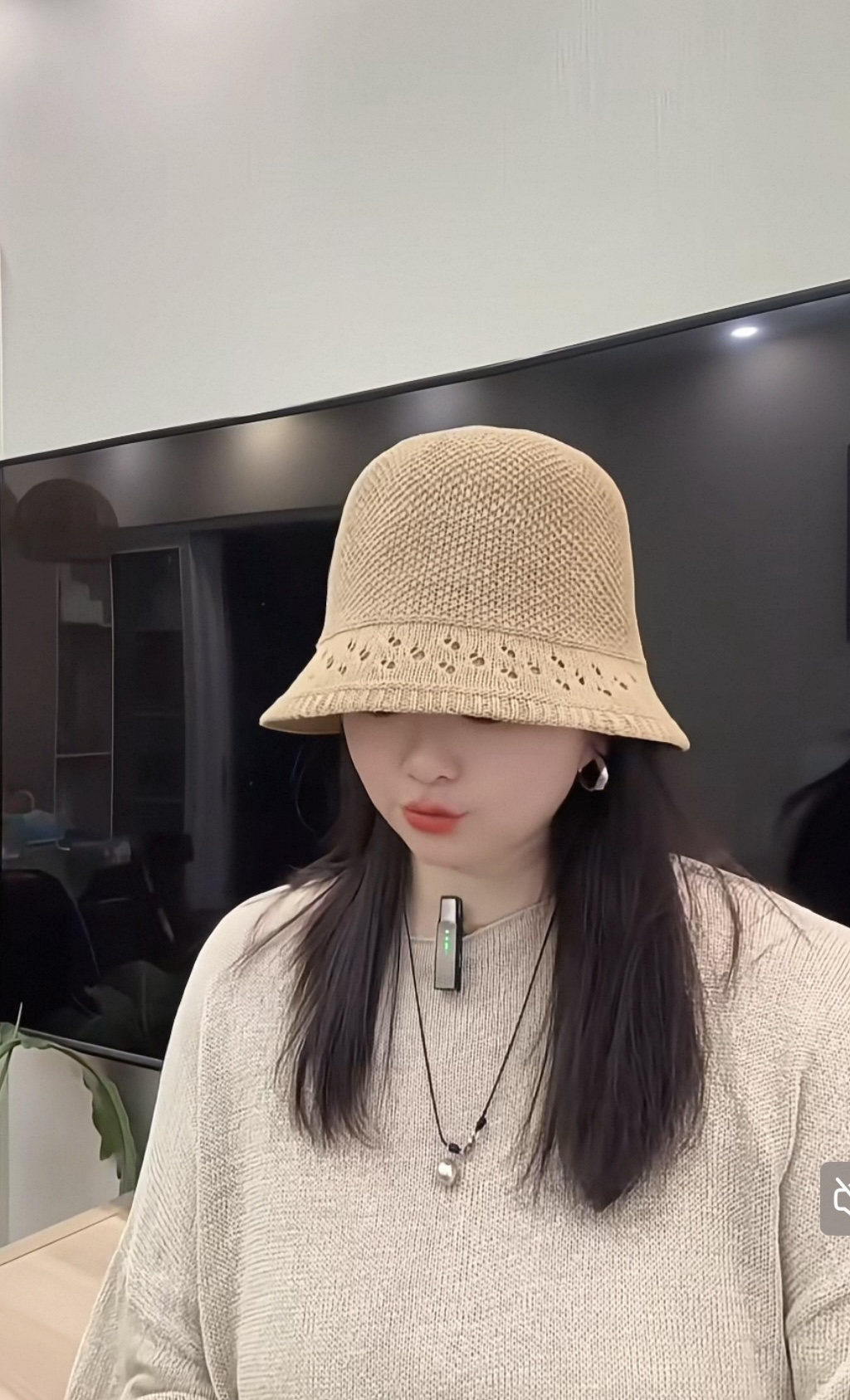 CHANEL香奈儿 针织镂空渔夫帽女春夏百搭显脸小水桶帽防晒遮阳帽可折叠太阳帽潮
