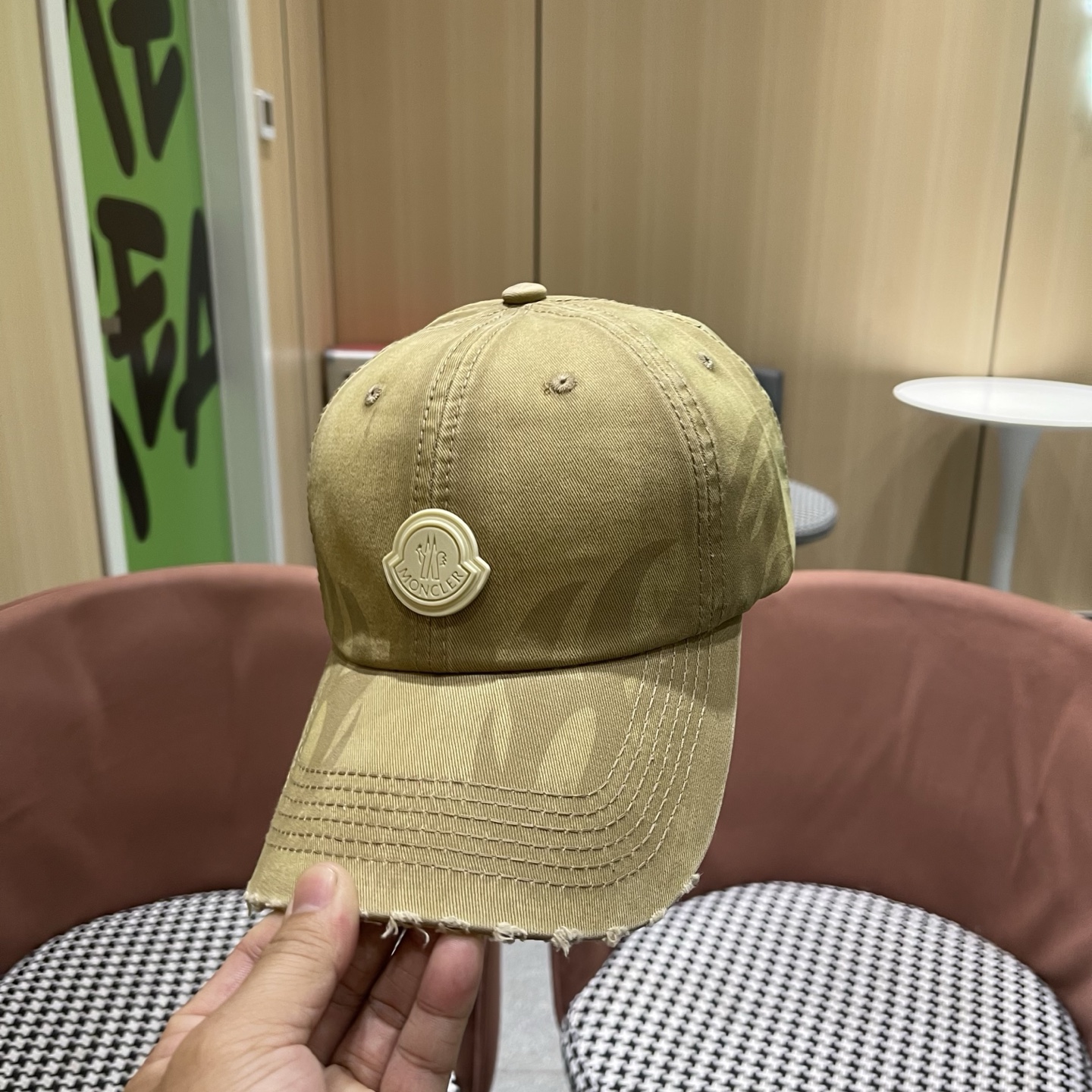 MONCLER（蒙口）稻草人复古棒球帽女宽帽檐大头围帽子韩系百搭遮阳显脸小鸭舌帽夏