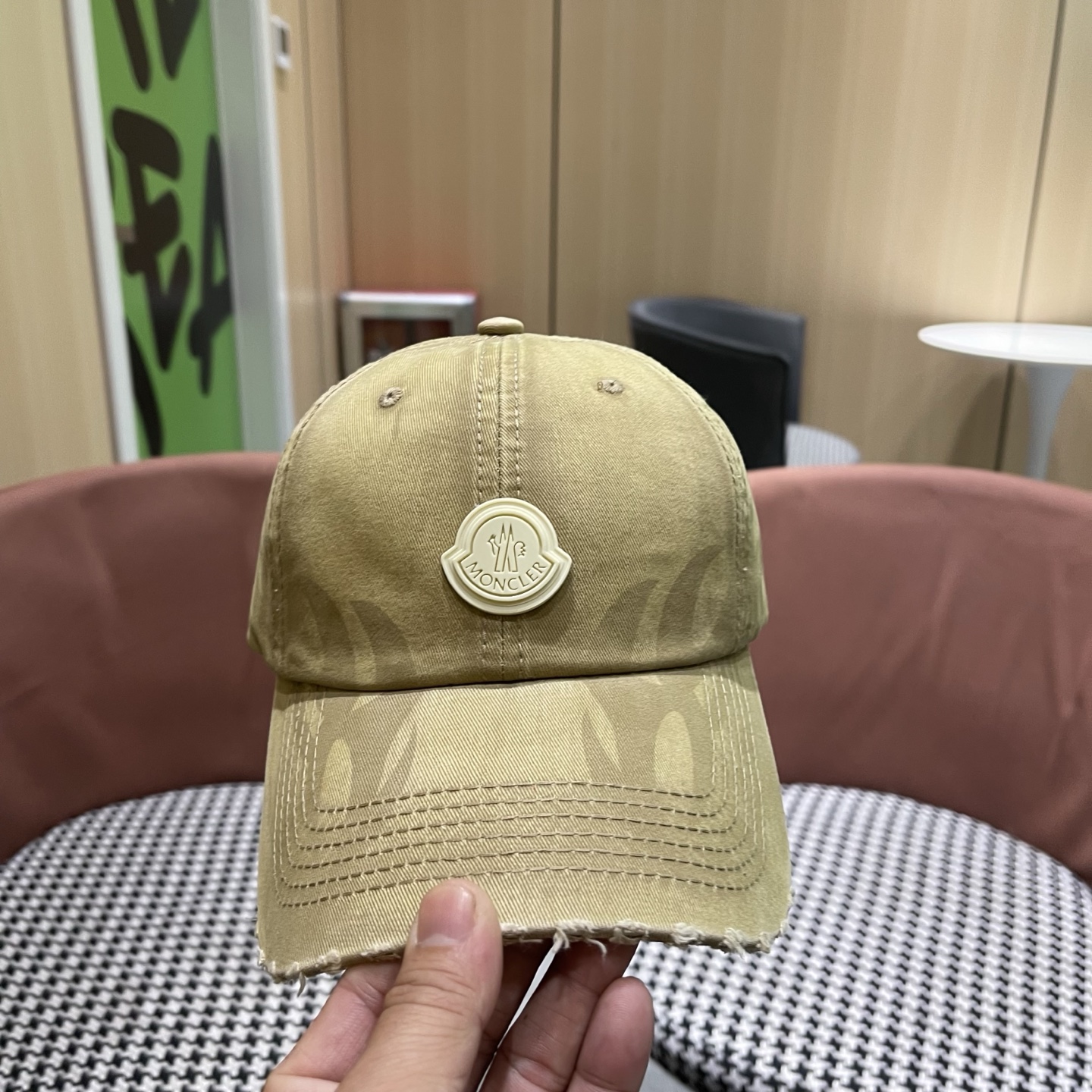 MONCLER（蒙口）稻草人复古棒球帽女宽帽檐大头围帽子韩系百搭遮阳显脸小鸭舌帽夏