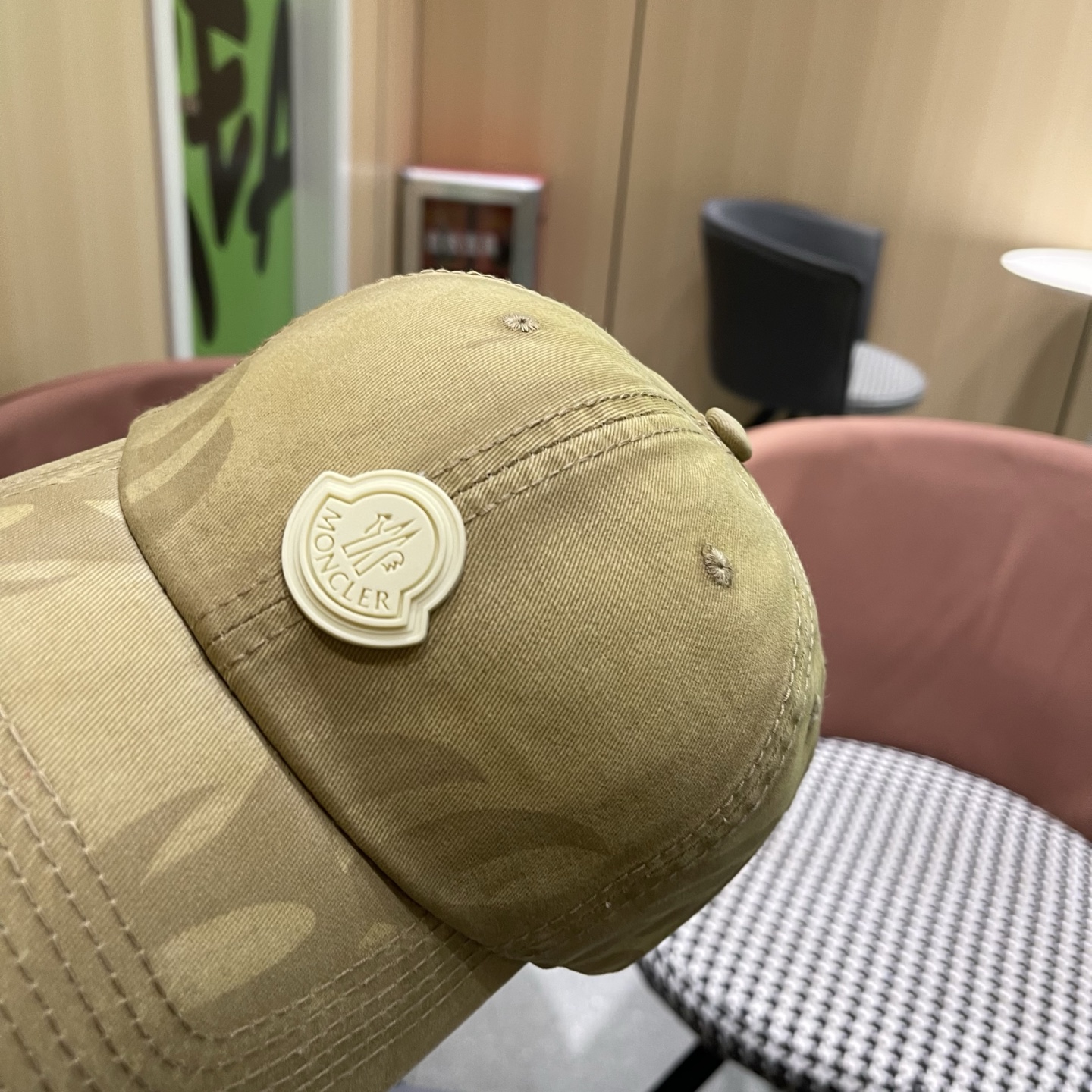 MONCLER（蒙口）稻草人复古棒球帽女宽帽檐大头围帽子韩系百搭遮阳显脸小鸭舌帽夏