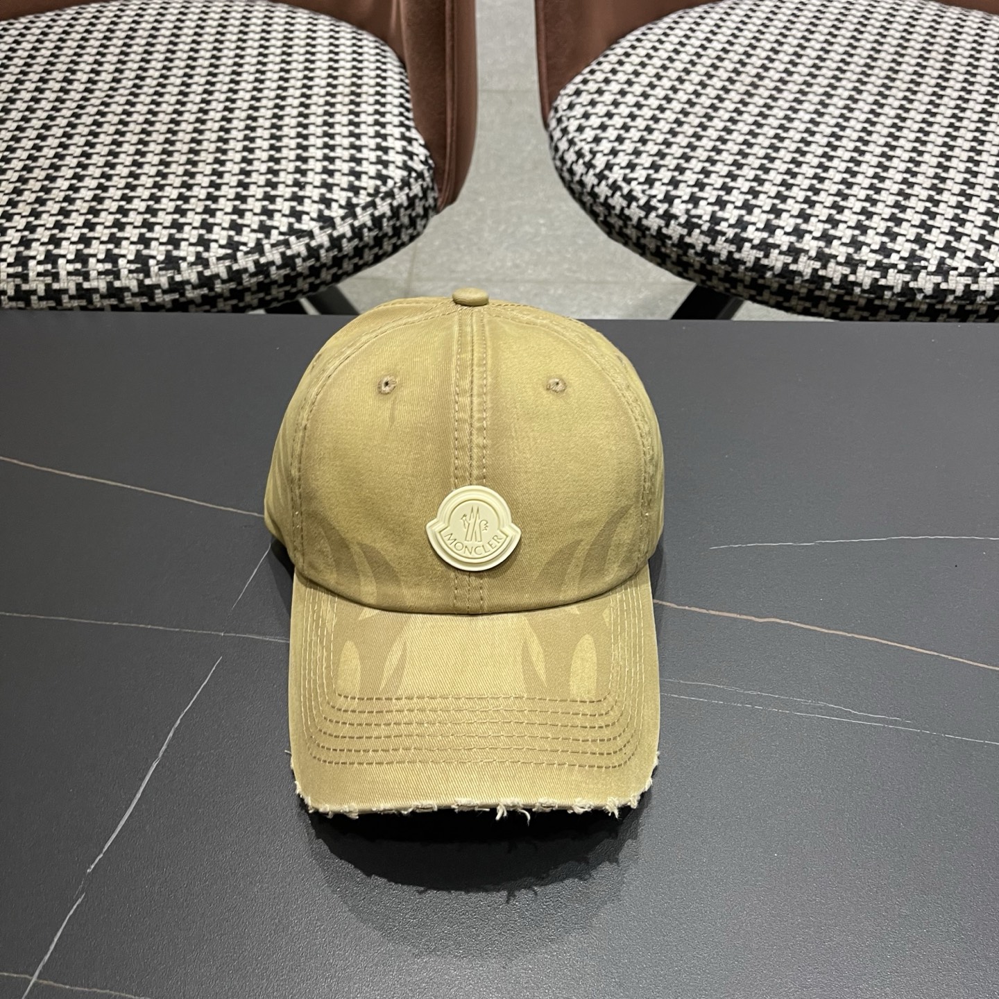 MONCLER（蒙口）稻草人复古棒球帽女宽帽檐大头围帽子韩系百搭遮阳显脸小鸭舌帽夏