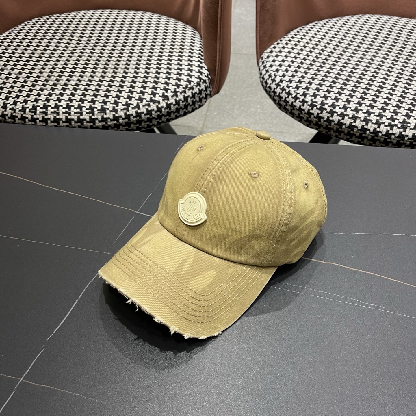 MONCLER（蒙口）稻草人复古棒球帽女宽帽檐大头围帽子韩系百搭遮阳显脸小鸭舌帽夏