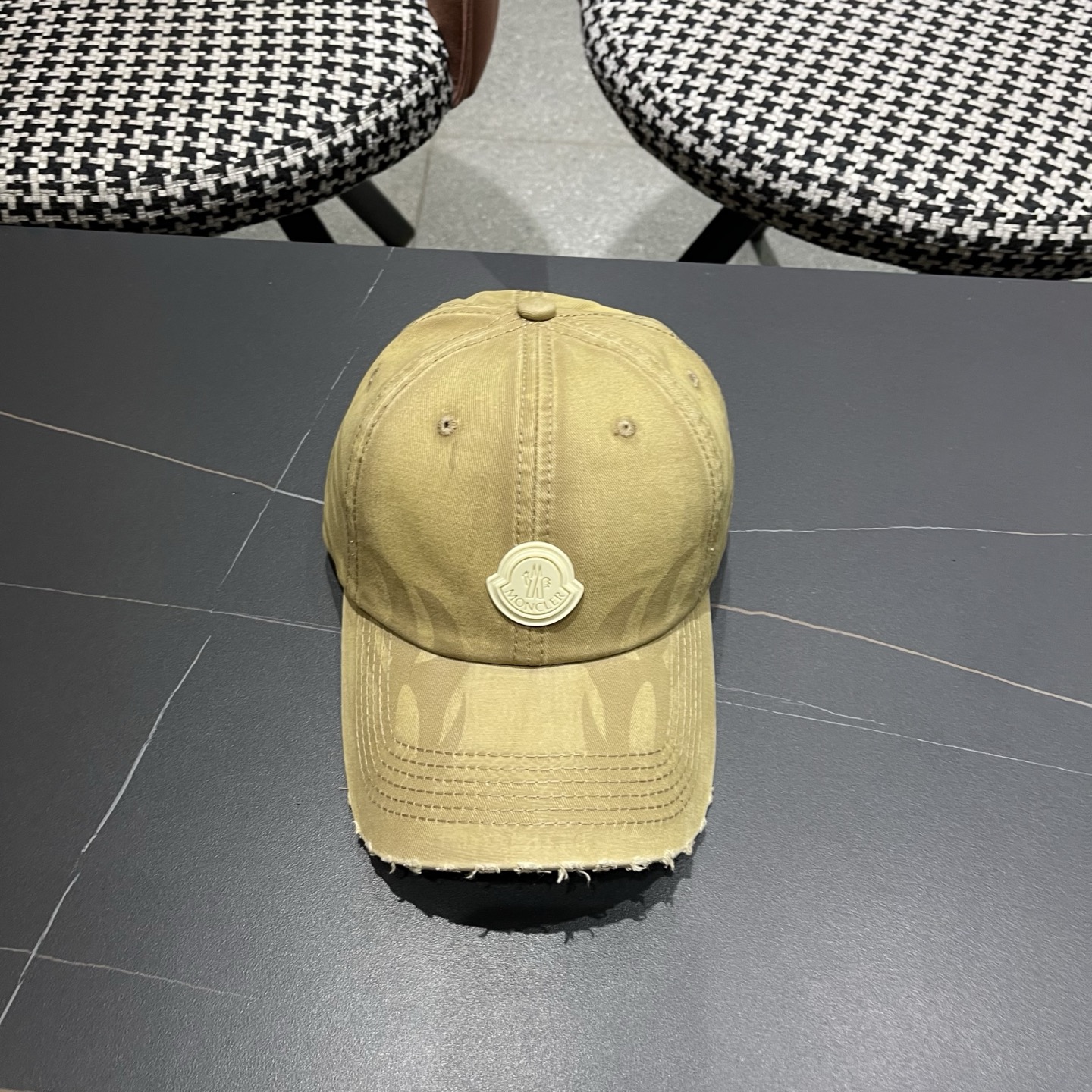 MONCLER（蒙口）稻草人复古棒球帽女宽帽檐大头围帽子韩系百搭遮阳显脸小鸭舌帽夏