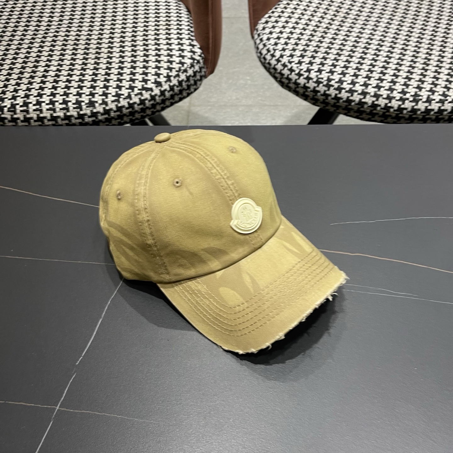 MONCLER（蒙口）稻草人复古棒球帽女宽帽檐大头围帽子韩系百搭遮阳显脸小鸭舌帽夏