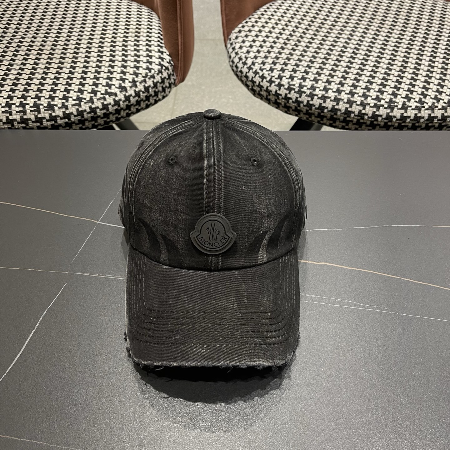 MONCLER（蒙口）稻草人复古棒球帽女宽帽檐大头围帽子韩系百搭遮阳显脸小鸭舌帽夏