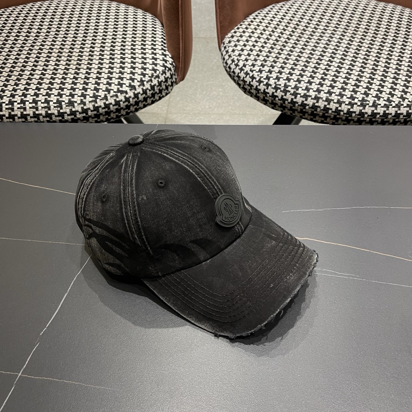 MONCLER（蒙口）稻草人复古棒球帽女宽帽檐大头围帽子韩系百搭遮阳显脸小鸭舌帽夏