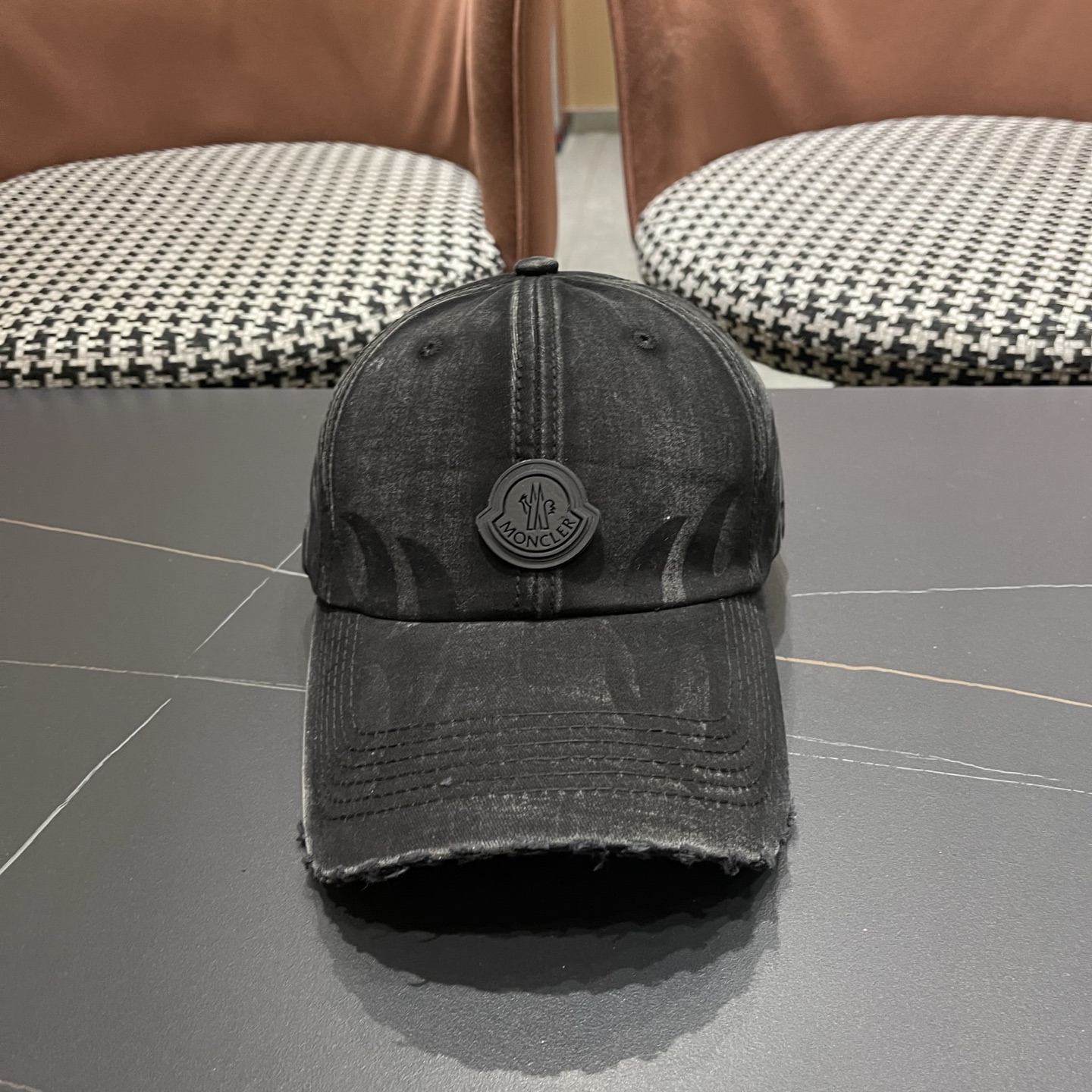 MONCLER（蒙口）稻草人复古棒球帽女宽帽檐大头围帽子韩系百搭遮阳显脸小鸭舌帽夏