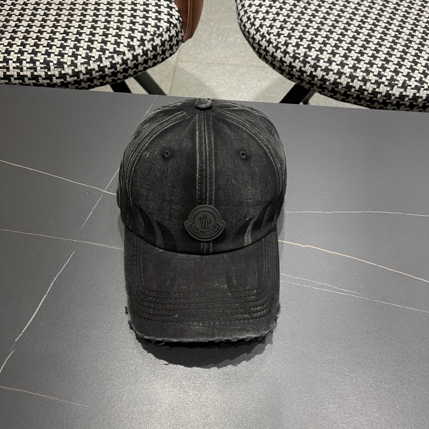 MONCLER（蒙口）稻草人复古棒球帽女宽帽檐大头围帽子韩系百搭遮阳显脸小鸭舌帽夏
