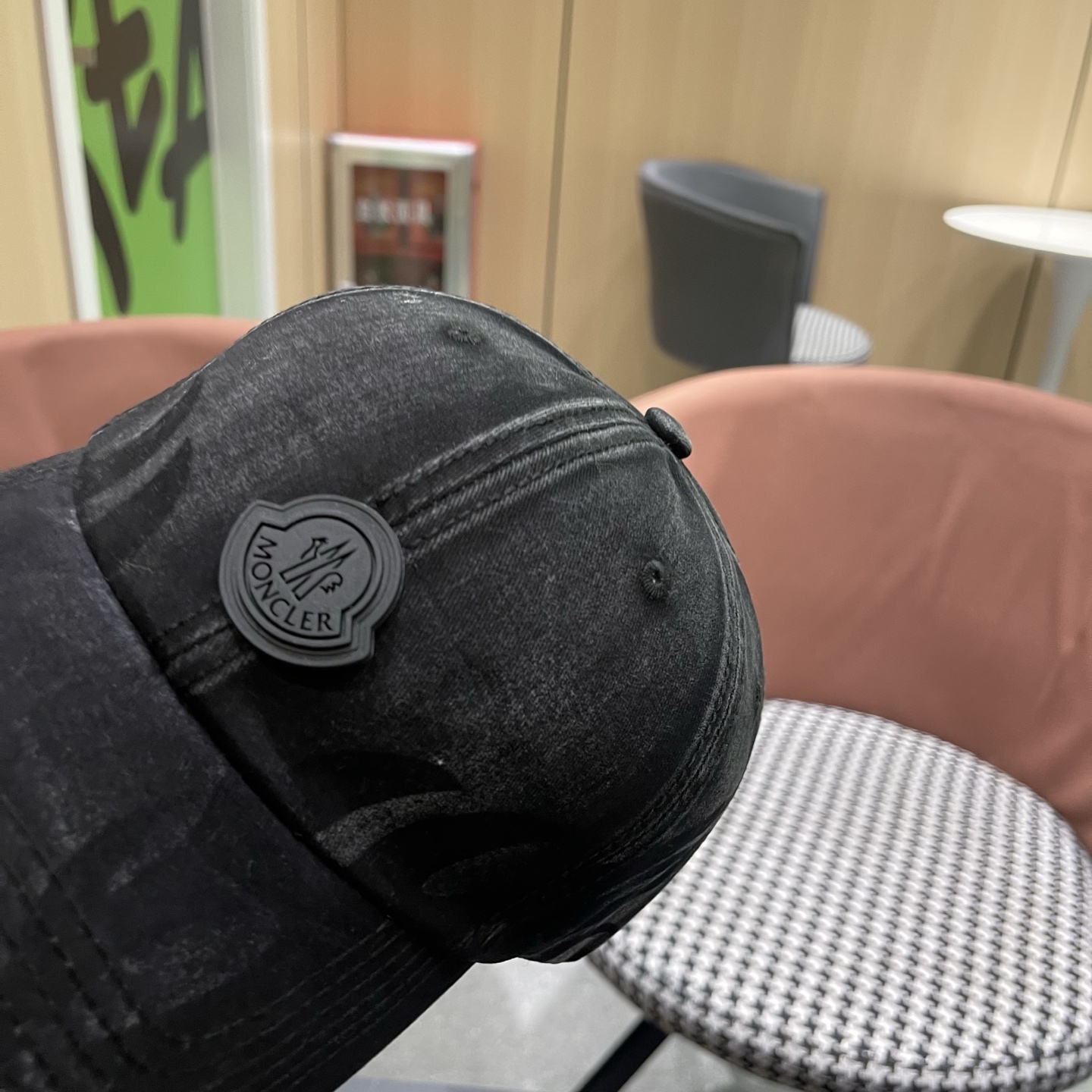 MONCLER（蒙口）稻草人复古棒球帽女宽帽檐大头围帽子韩系百搭遮阳显脸小鸭舌帽夏