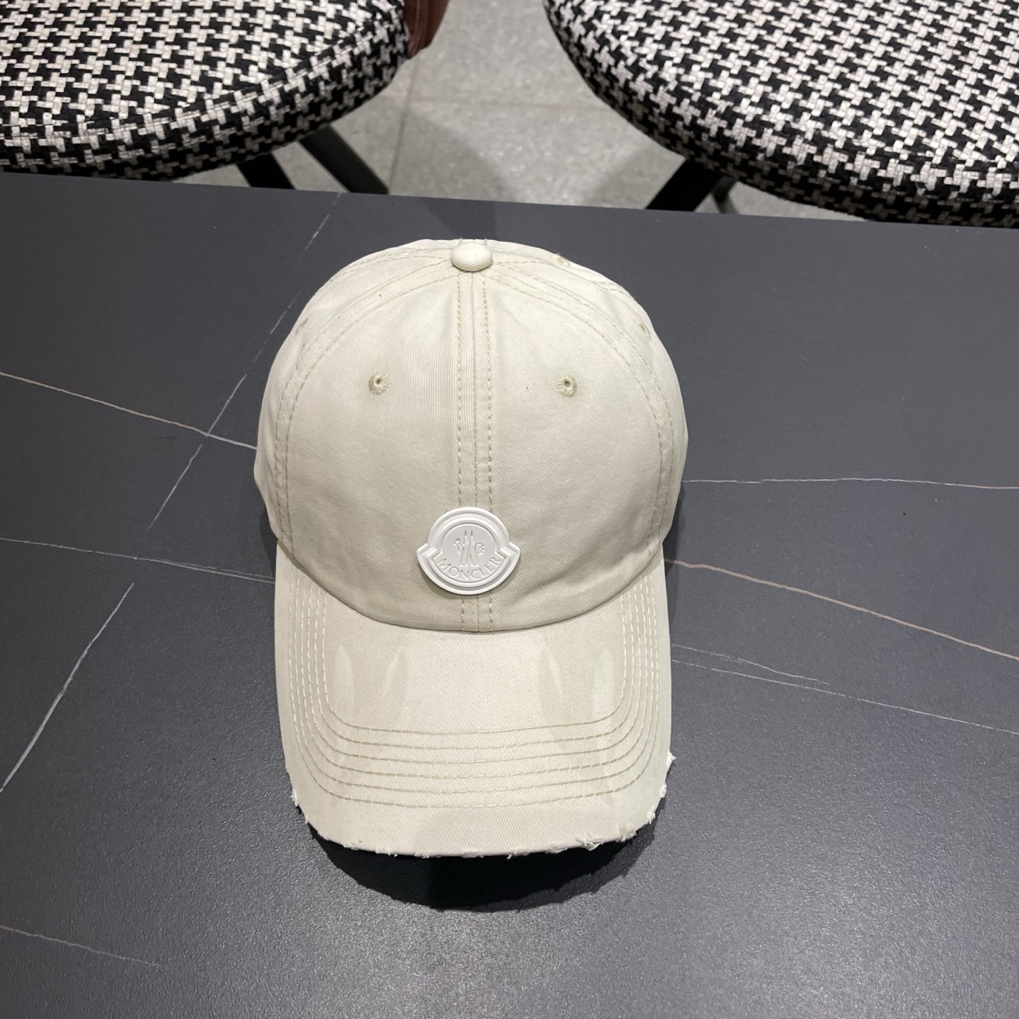 MONCLER（蒙口）稻草人复古棒球帽女宽帽檐大头围帽子韩系百搭遮阳显脸小鸭舌帽夏