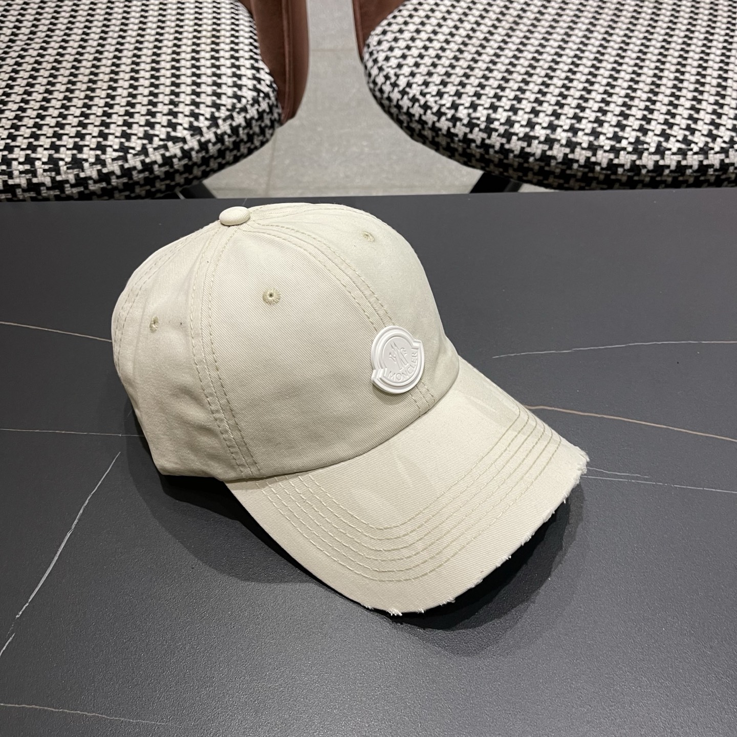 MONCLER（蒙口）稻草人复古棒球帽女宽帽檐大头围帽子韩系百搭遮阳显脸小鸭舌帽夏