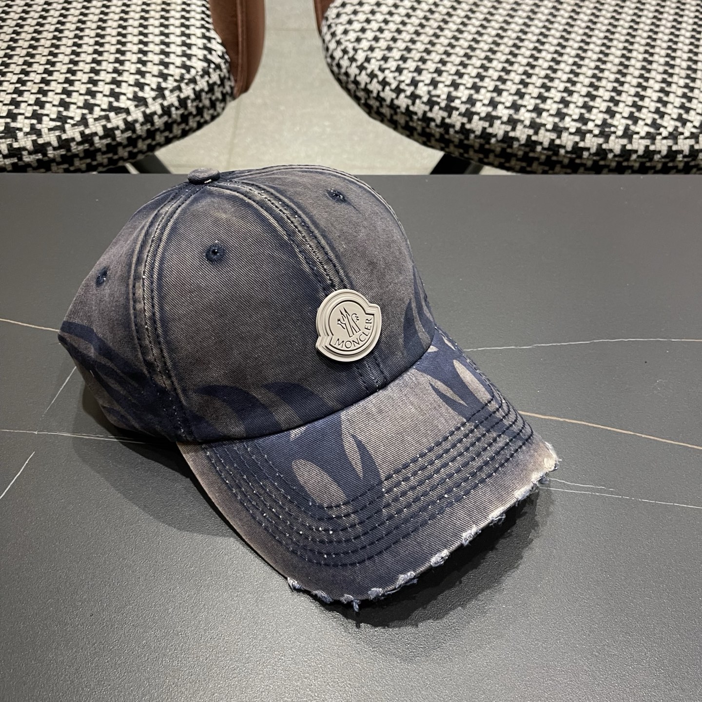 MONCLER（蒙口）稻草人复古棒球帽女宽帽檐大头围帽子韩系百搭遮阳显脸小鸭舌帽夏
