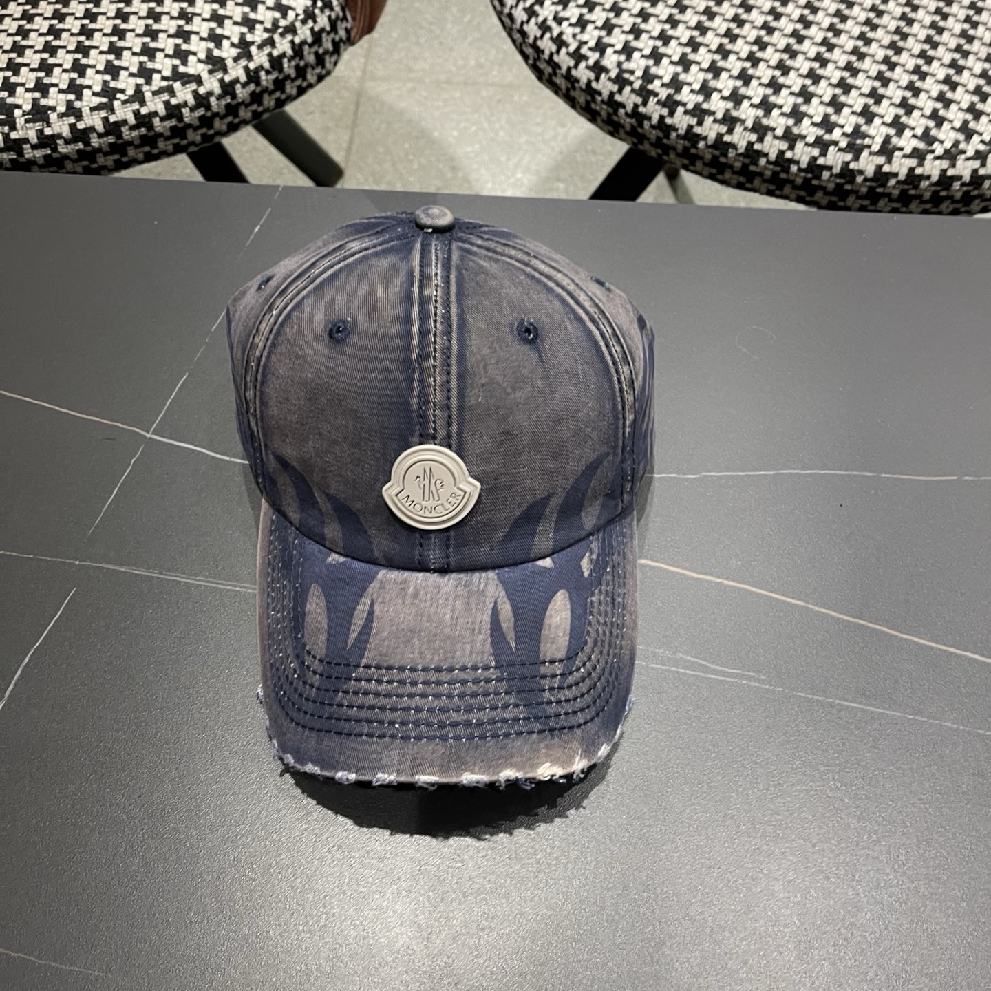 MONCLER（蒙口）稻草人复古棒球帽女宽帽檐大头围帽子韩系百搭遮阳显脸小鸭舌帽夏
