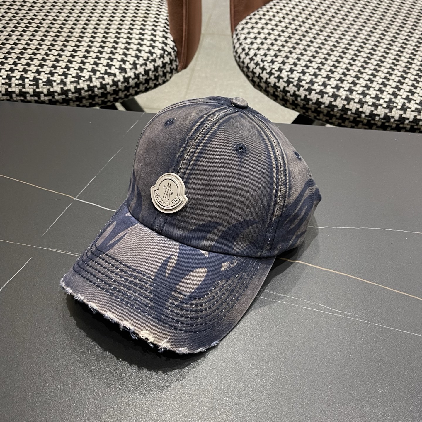 MONCLER（蒙口）稻草人复古棒球帽女宽帽檐大头围帽子韩系百搭遮阳显脸小鸭舌帽夏