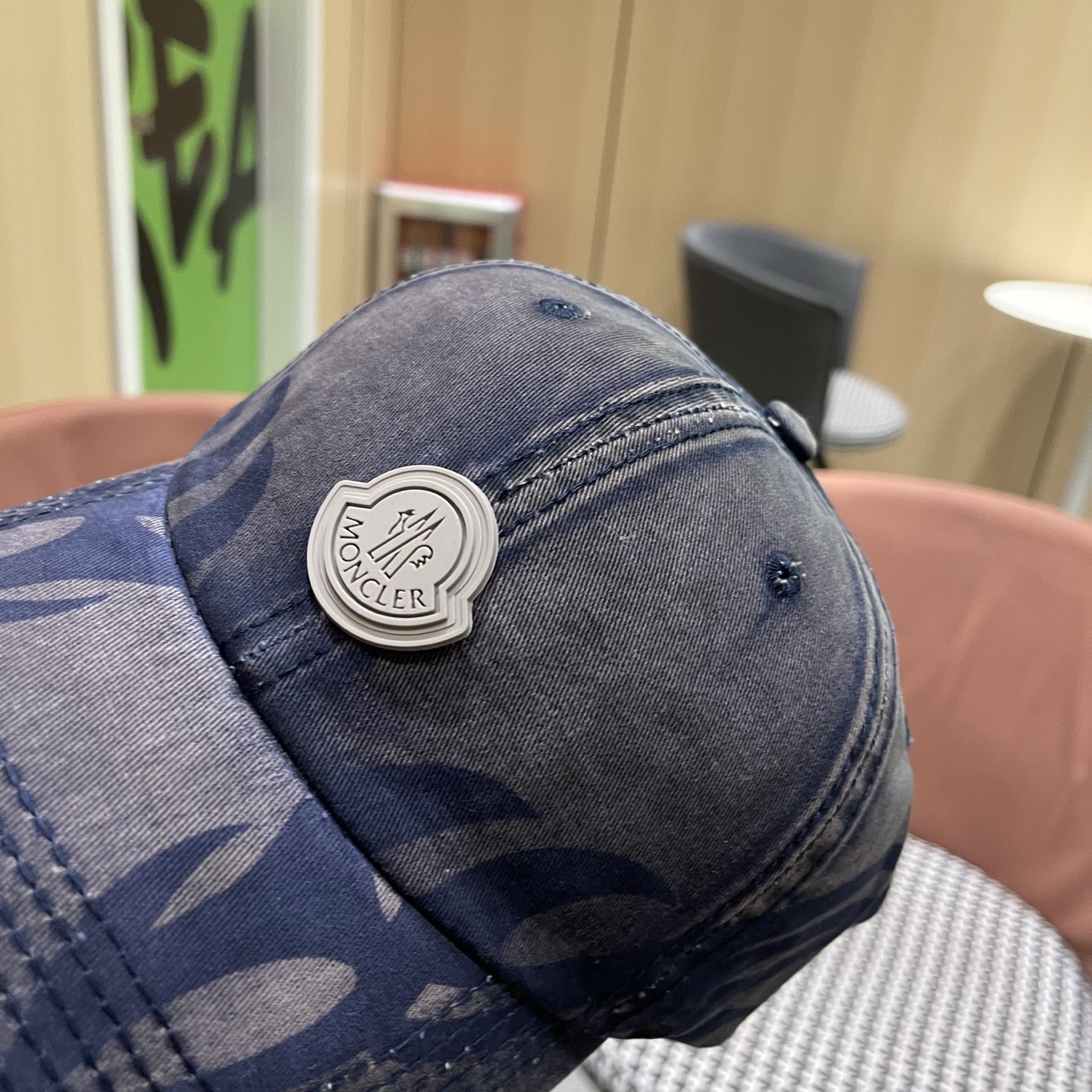 MONCLER（蒙口）稻草人复古棒球帽女宽帽檐大头围帽子韩系百搭遮阳显脸小鸭舌帽夏