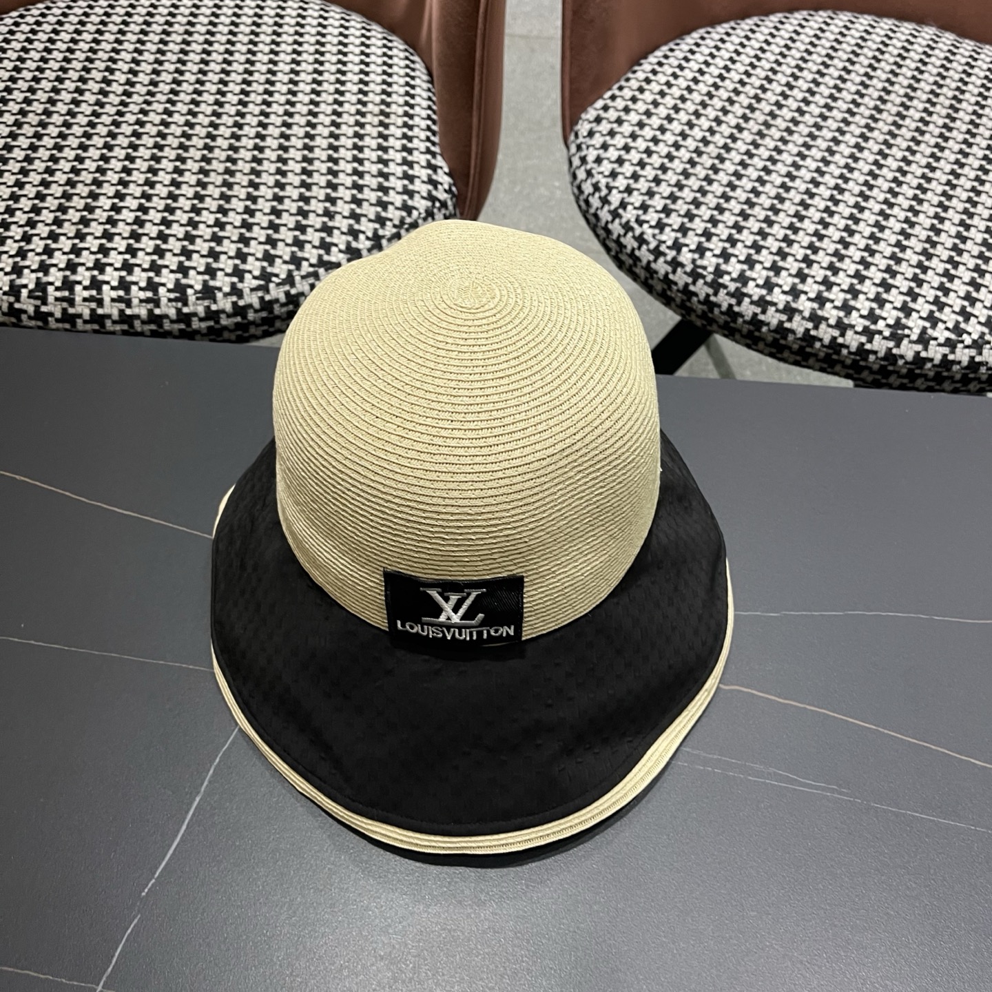 LV路易威登 新款防紫外线大檐女夏季遮脸防晒帽海边渔夫帽遮阳帽草帽