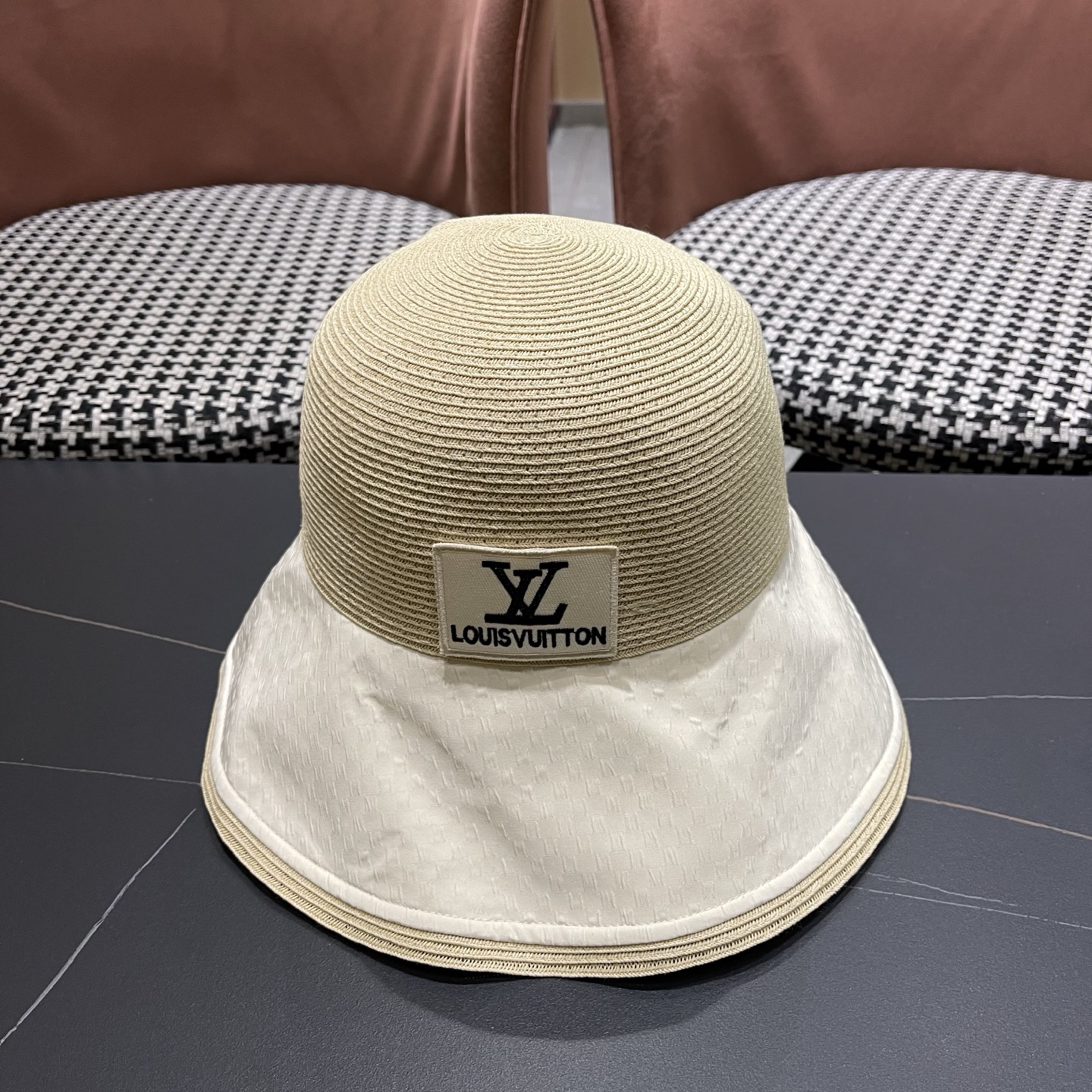LV路易威登 新款防紫外线大檐女夏季遮脸防晒帽海边渔夫帽遮阳帽草帽