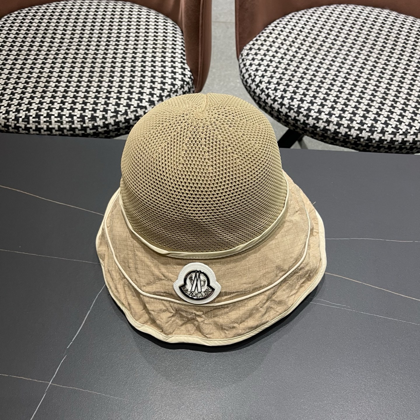 MONCLER（蒙口）防晒帽女防紫外线大帽檐夏季网红遮脸显脸小太阳帽遮阳渔夫帽