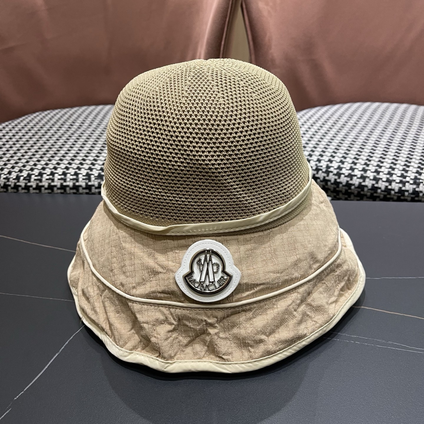MONCLER（蒙口）防晒帽女防紫外线大帽檐夏季网红遮脸显脸小太阳帽遮阳渔夫帽