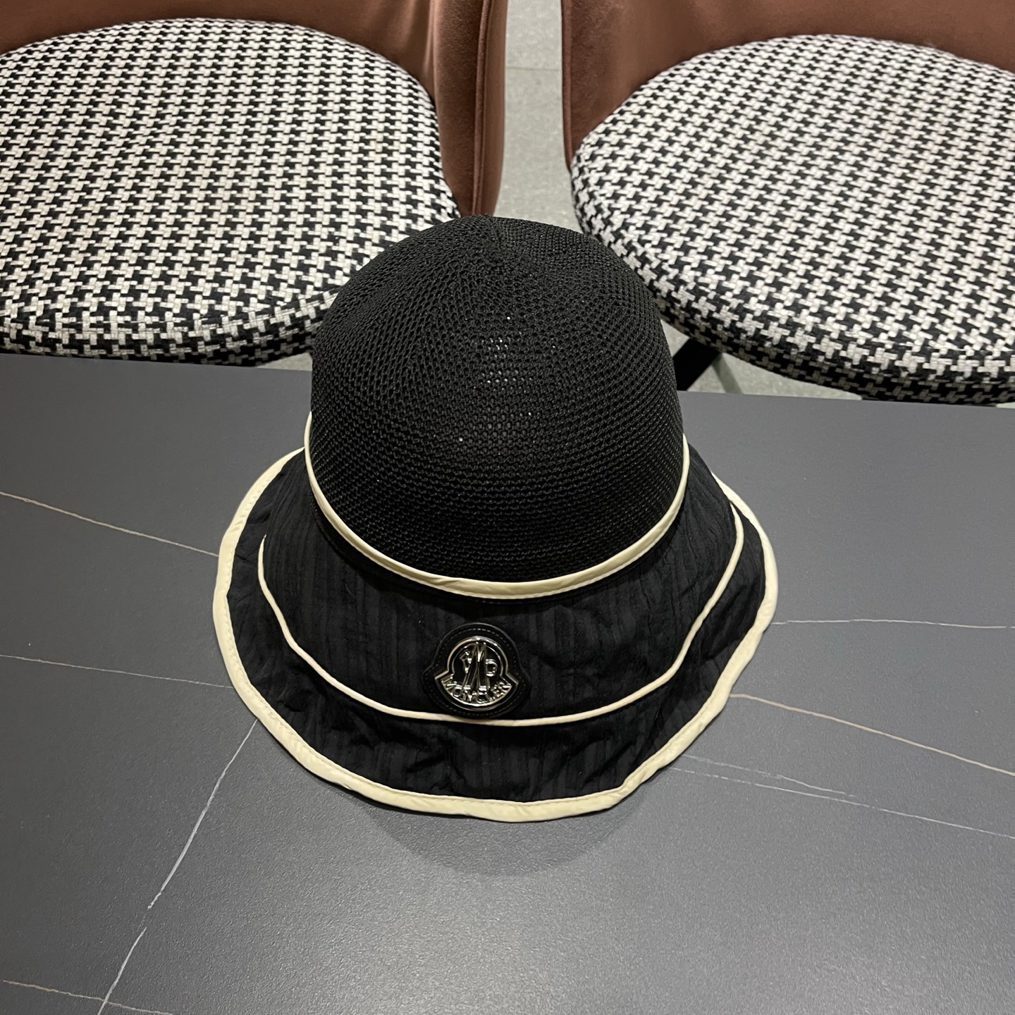 MONCLER（蒙口）防晒帽女防紫外线大帽檐夏季网红遮脸显脸小太阳帽遮阳渔夫帽