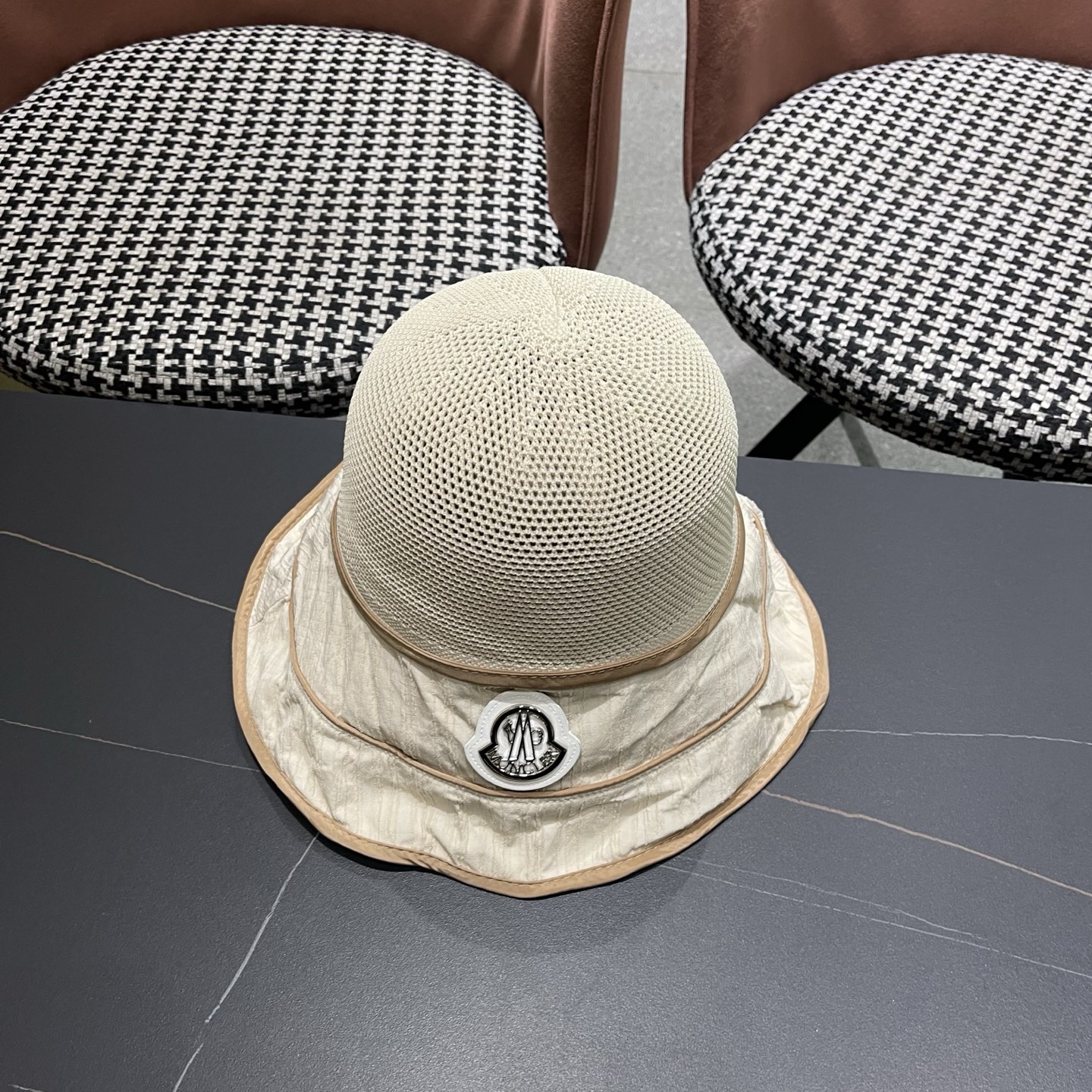 MONCLER（蒙口）防晒帽女防紫外线大帽檐夏季网红遮脸显脸小太阳帽遮阳渔夫帽