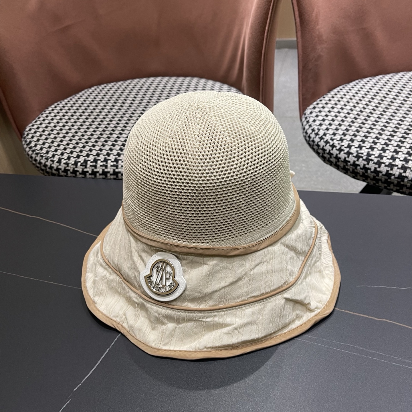 MONCLER（蒙口）防晒帽女防紫外线大帽檐夏季网红遮脸显脸小太阳帽遮阳渔夫帽