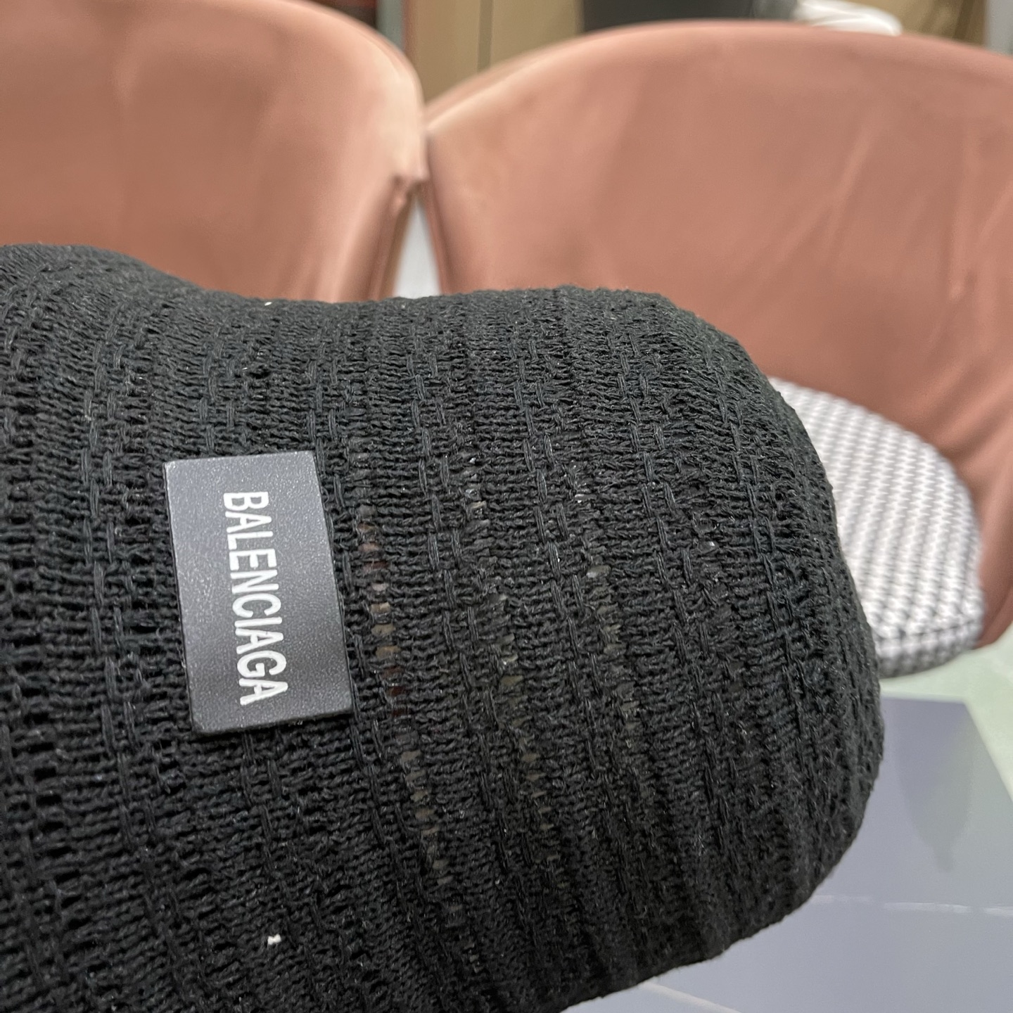 Balenciaga 巴黎世家 百搭针织渔夫帽子女夏季镂空防晒显脸小纯色水桶帽遮阳帽2026新款