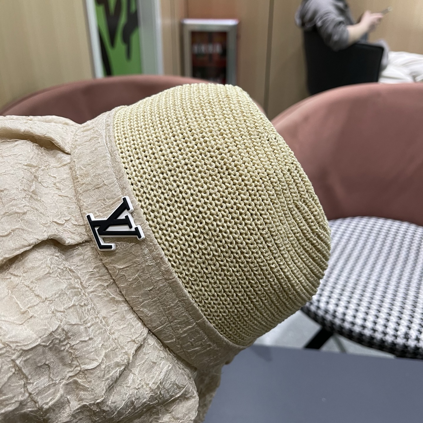 LV路易威登 大檐遮阳帽夏季时尚蝴蝶结渔夫帽女可折叠防晒帽遮脸太阳帽子