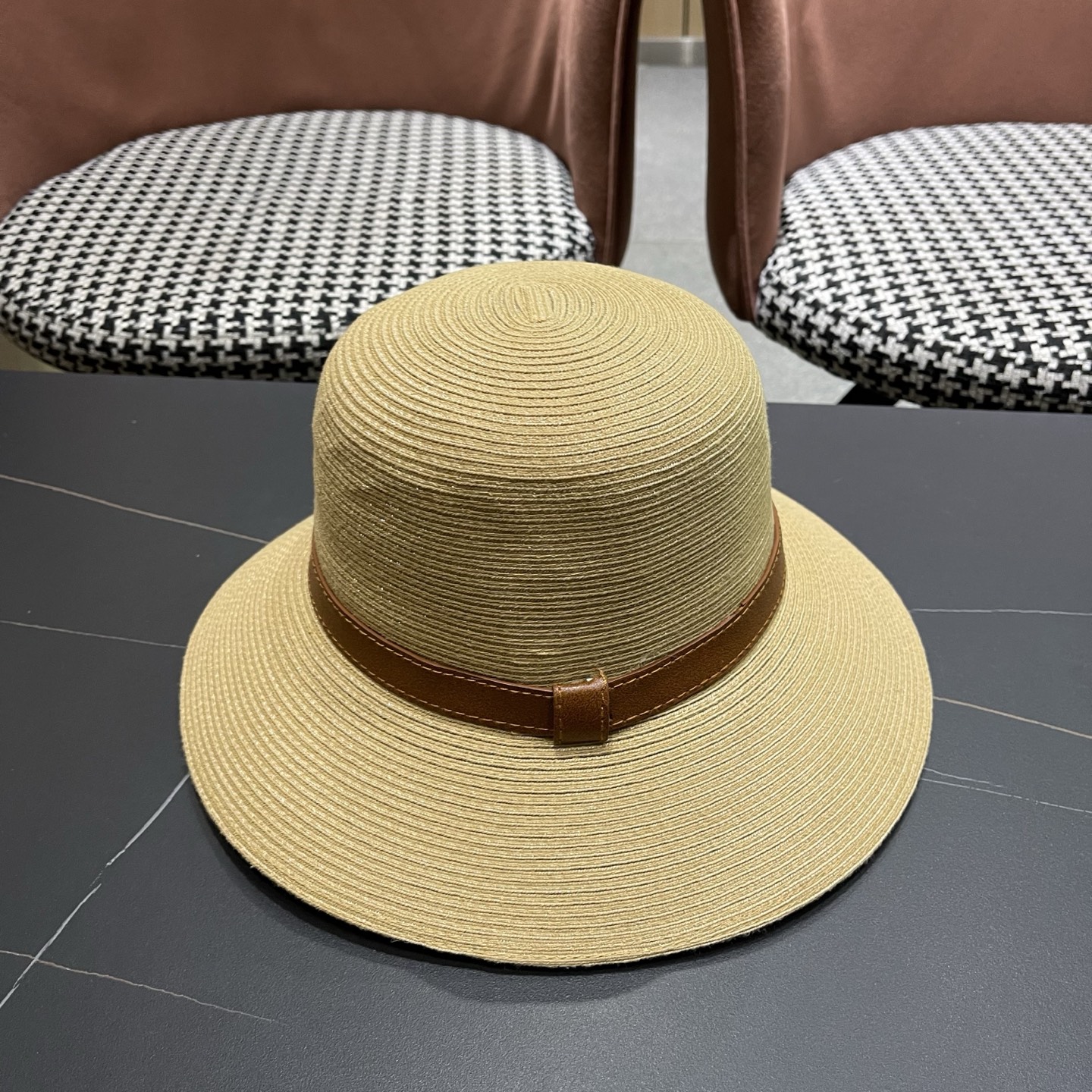 Dior迪奥 优雅气质草编遮阳渔夫帽子女夏季出游时尚百搭大檐防晒太阳帽草帽