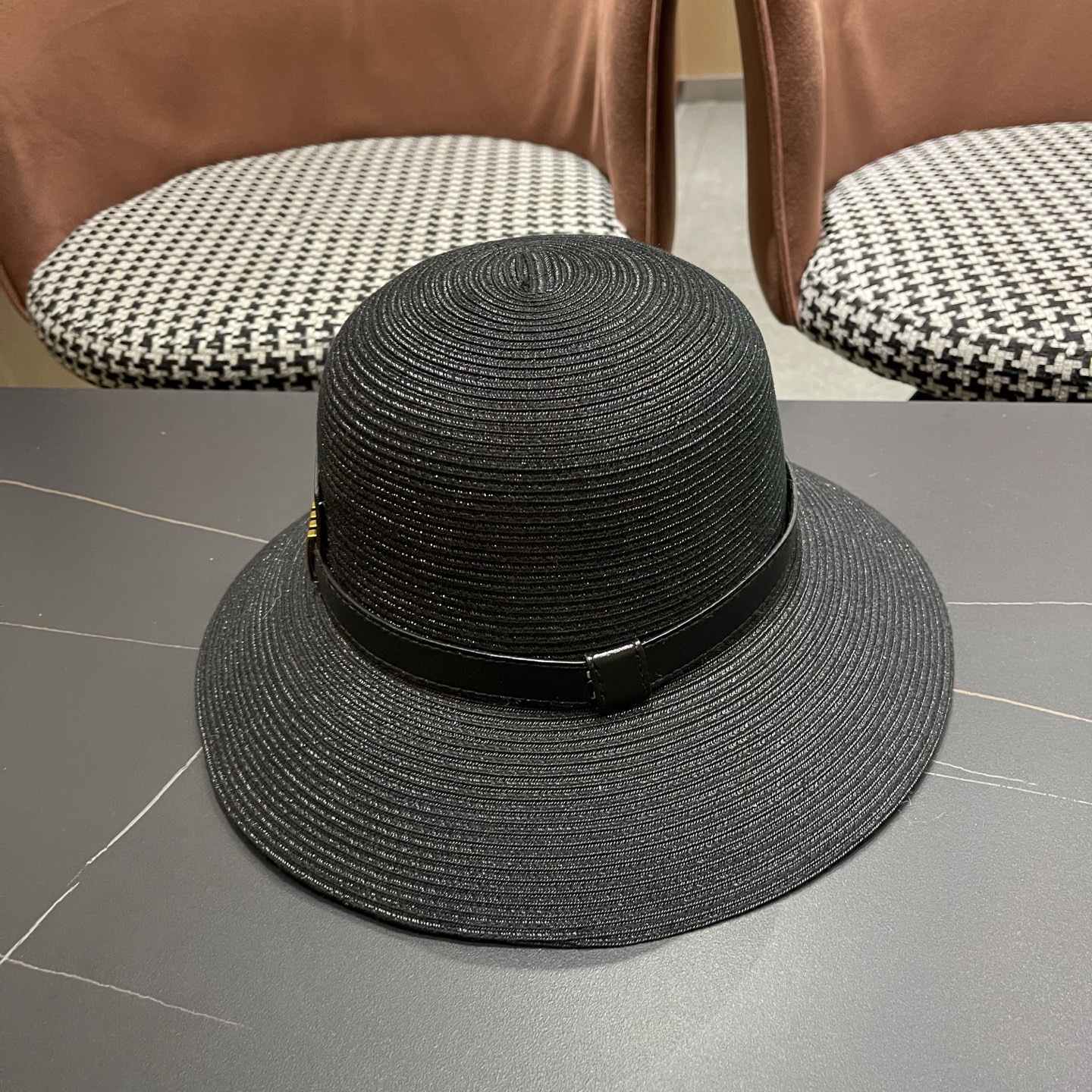 Dior迪奥 优雅气质草编遮阳渔夫帽子女夏季出游时尚百搭大檐防晒太阳帽草帽