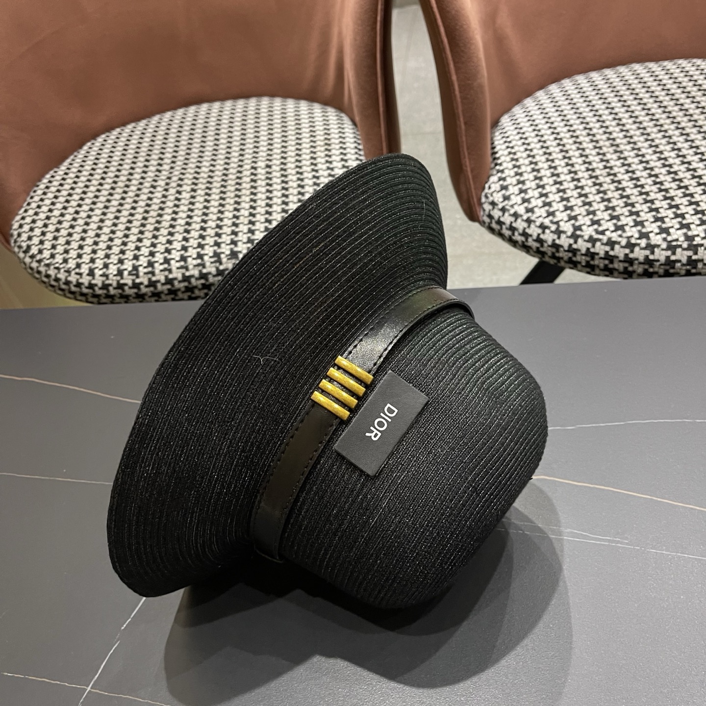 Dior迪奥 优雅气质草编遮阳渔夫帽子女夏季出游时尚百搭大檐防晒太阳帽草帽