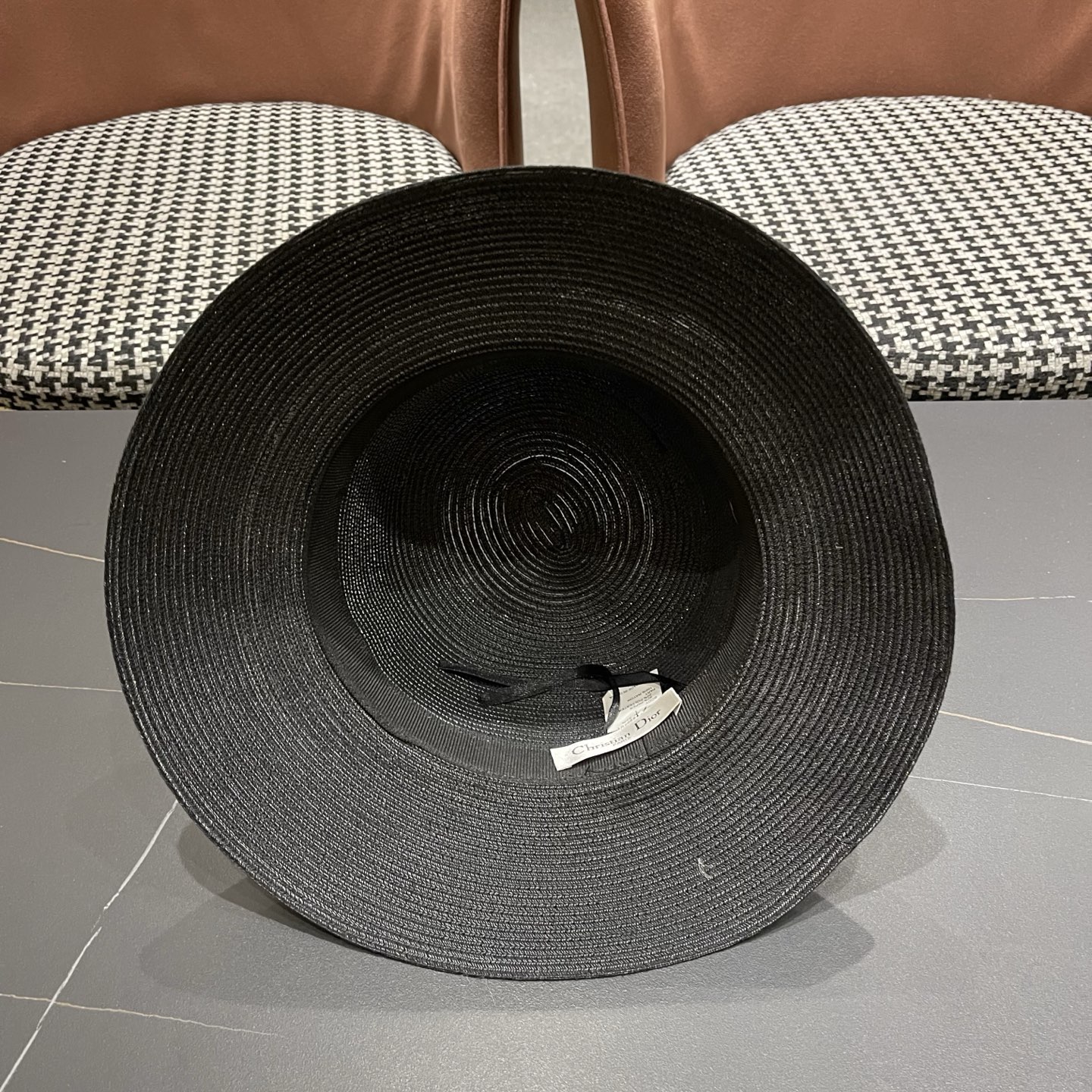Dior迪奥 优雅气质草编遮阳渔夫帽子女夏季出游时尚百搭大檐防晒太阳帽草帽