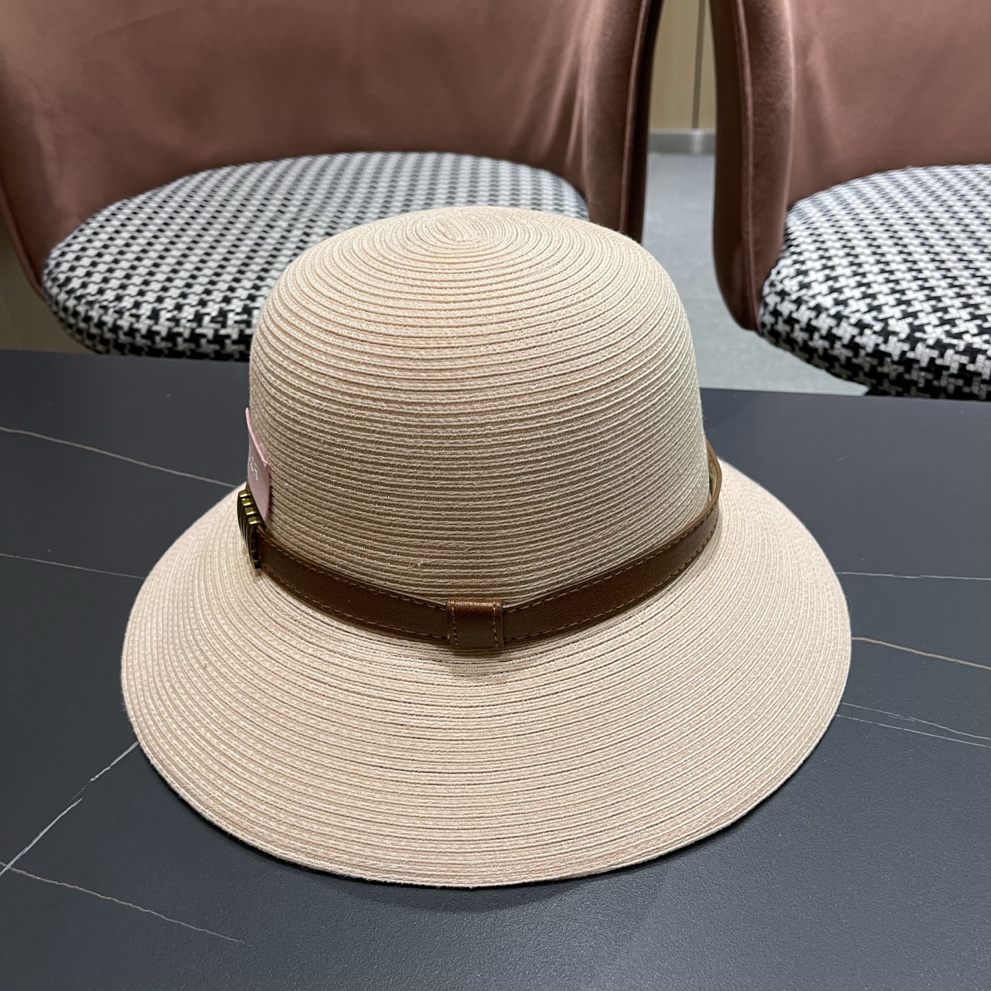 Dior迪奥 优雅气质草编遮阳渔夫帽子女夏季出游时尚百搭大檐防晒太阳帽草帽