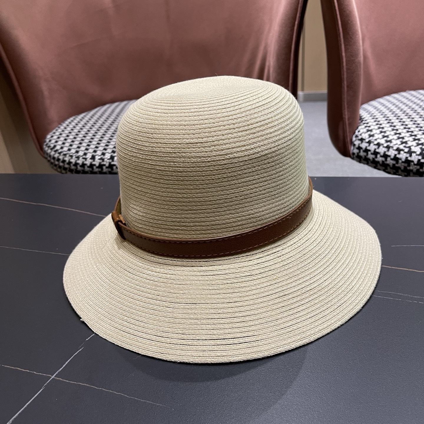 Dior迪奥 优雅气质草编遮阳渔夫帽子女夏季出游时尚百搭大檐防晒太阳帽草帽