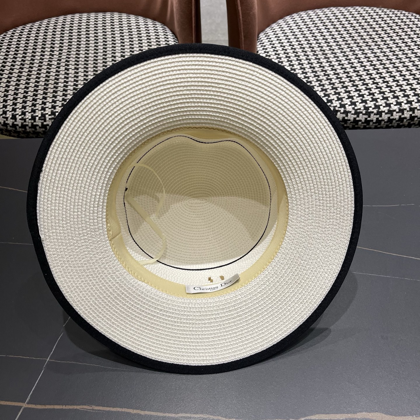 Dior迪奥新款平顶草帽，日本纸草制作，跑量王，头围57cm