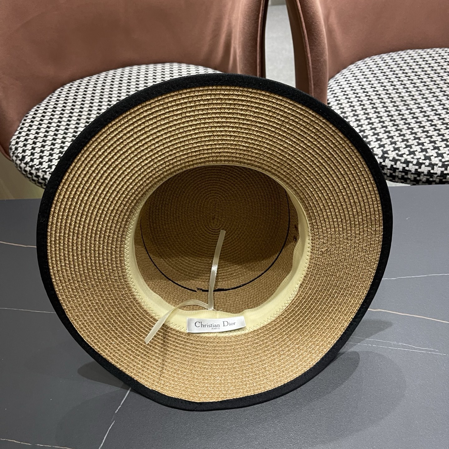 Dior迪奥新款平顶草帽，日本纸草制作，跑量王，头围57cm