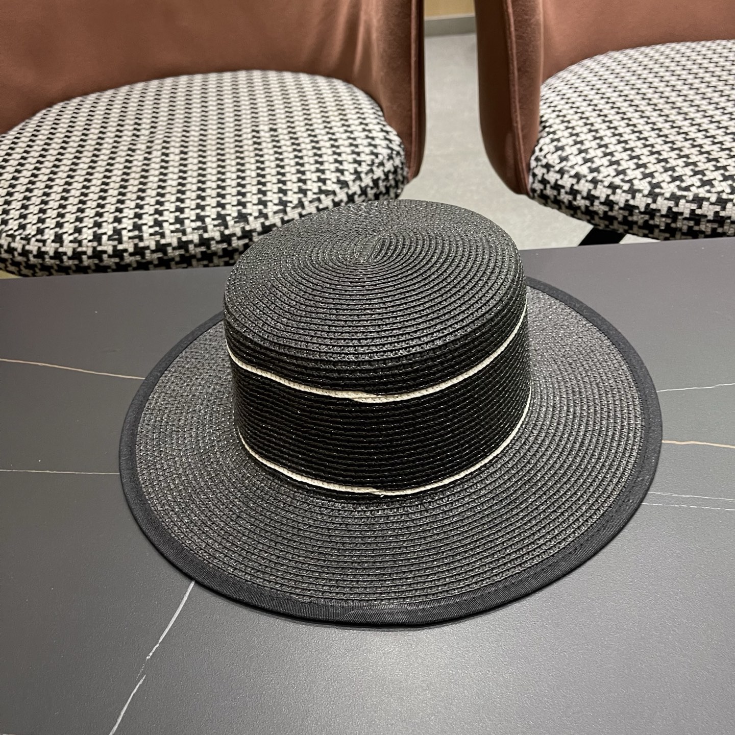 Dior迪奥新款平顶草帽，日本纸草制作，跑量王，头围57cm