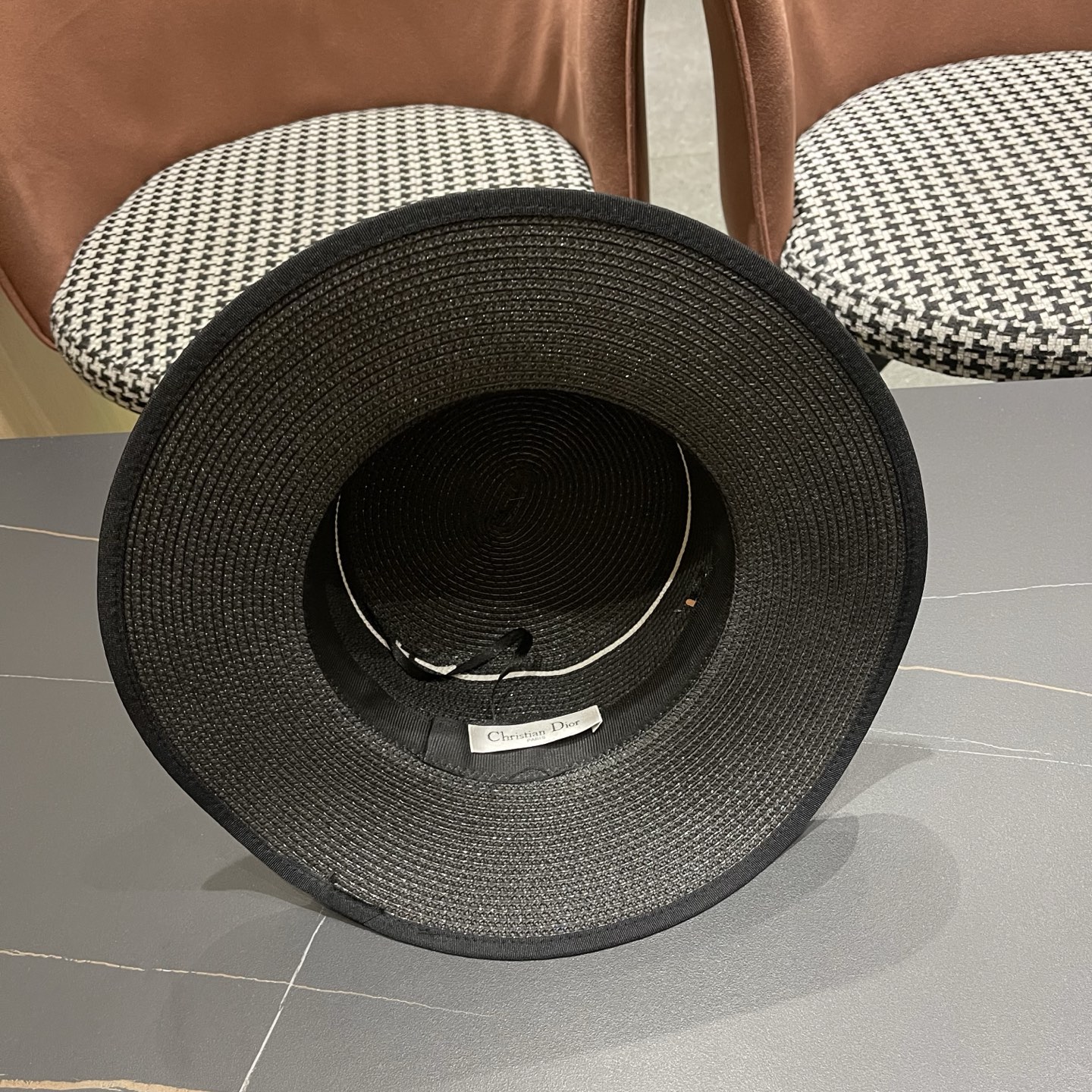 Dior迪奥新款平顶草帽，日本纸草制作，跑量王，头围57cm