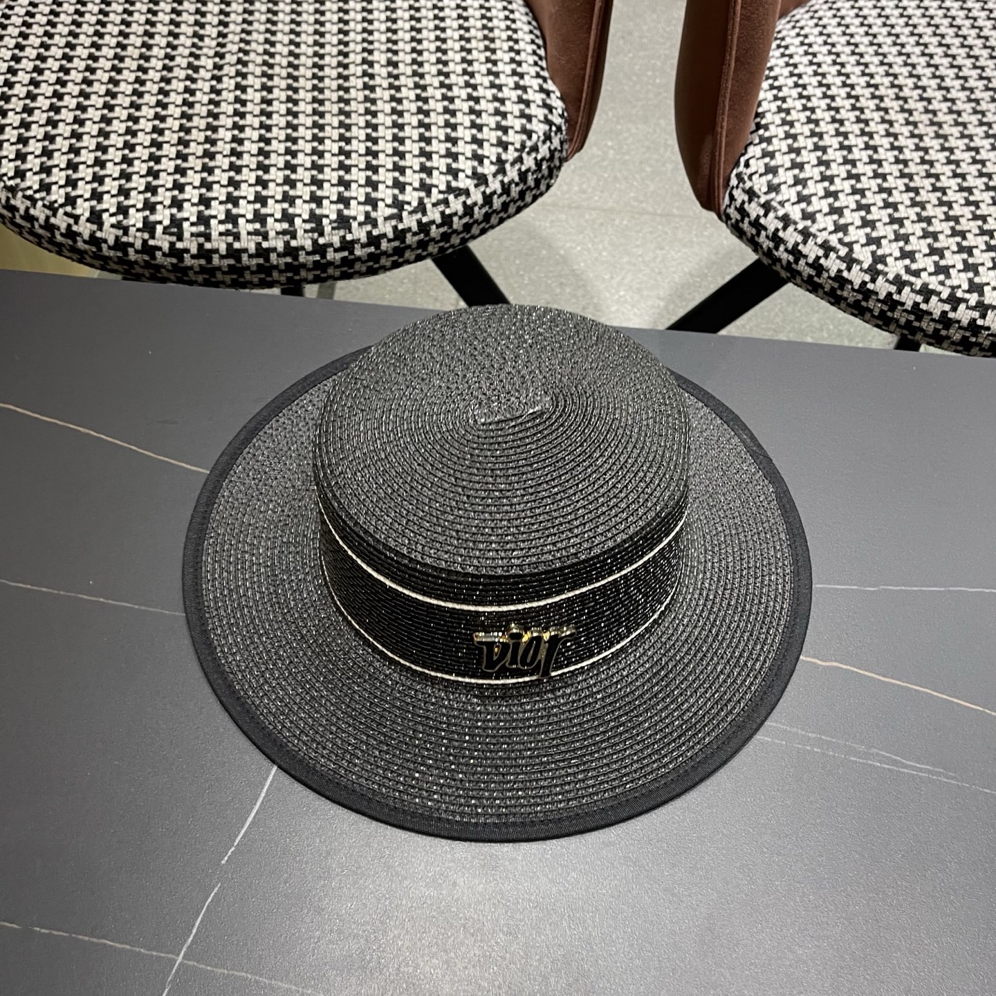 Dior迪奥新款平顶草帽，日本纸草制作，跑量王，头围57cm