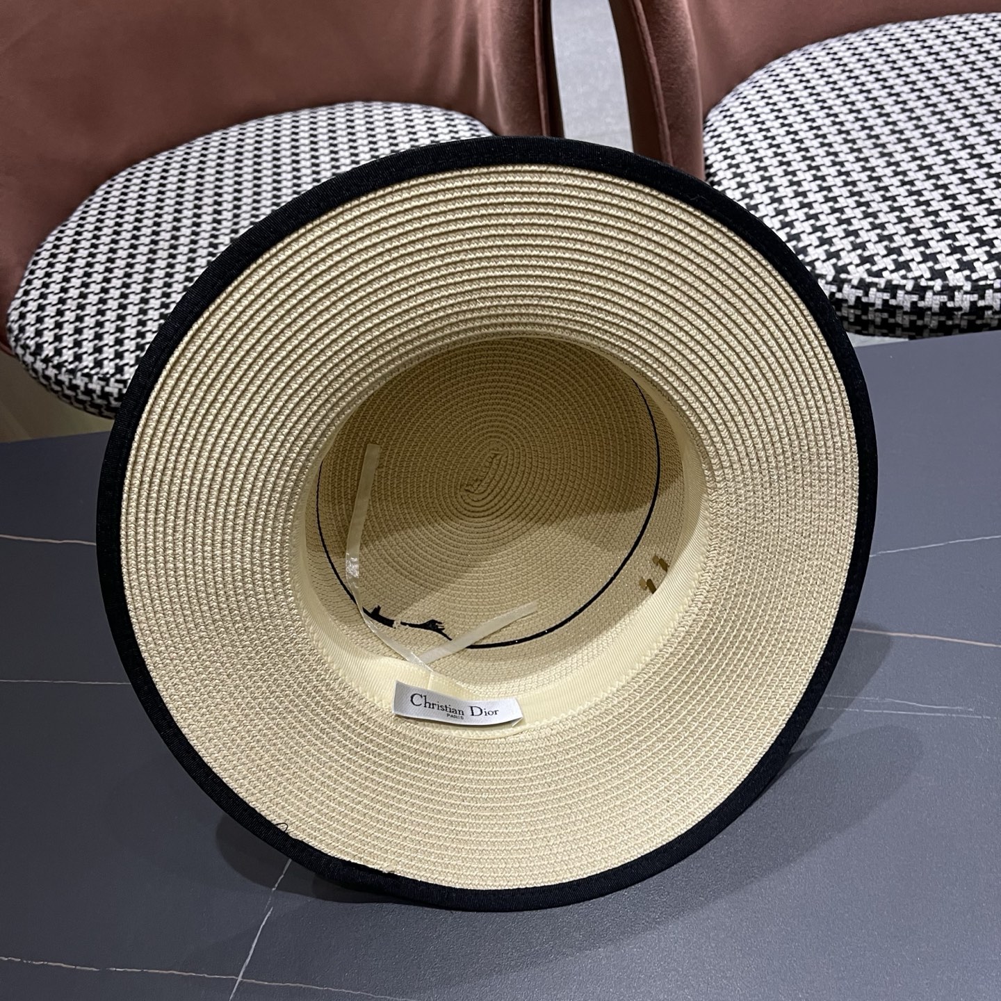 Dior迪奥新款平顶草帽，日本纸草制作，跑量王，头围57cm